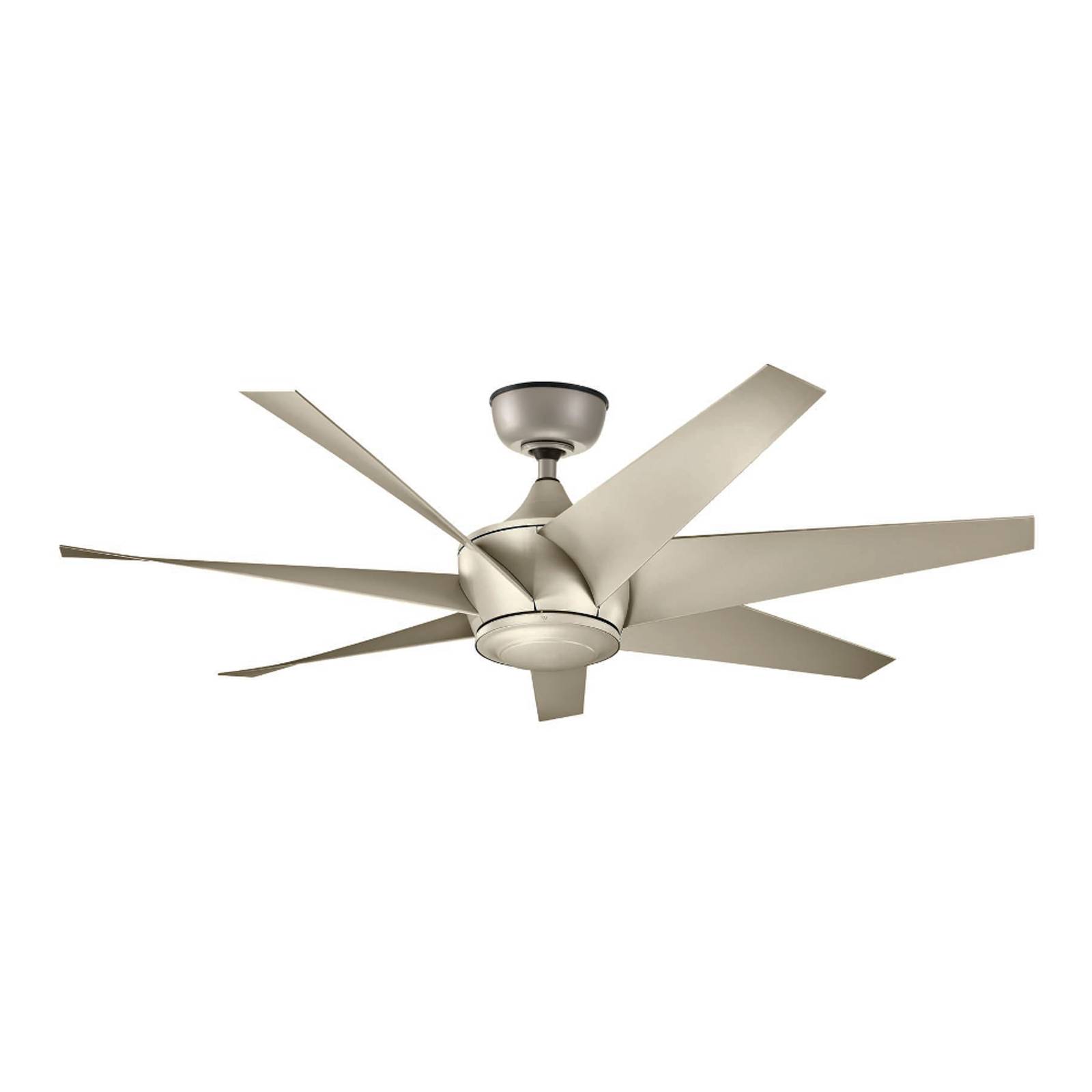 Deckenventilator Lehr2, IP44, silber antik, Ø 137 cm günstig online kaufen