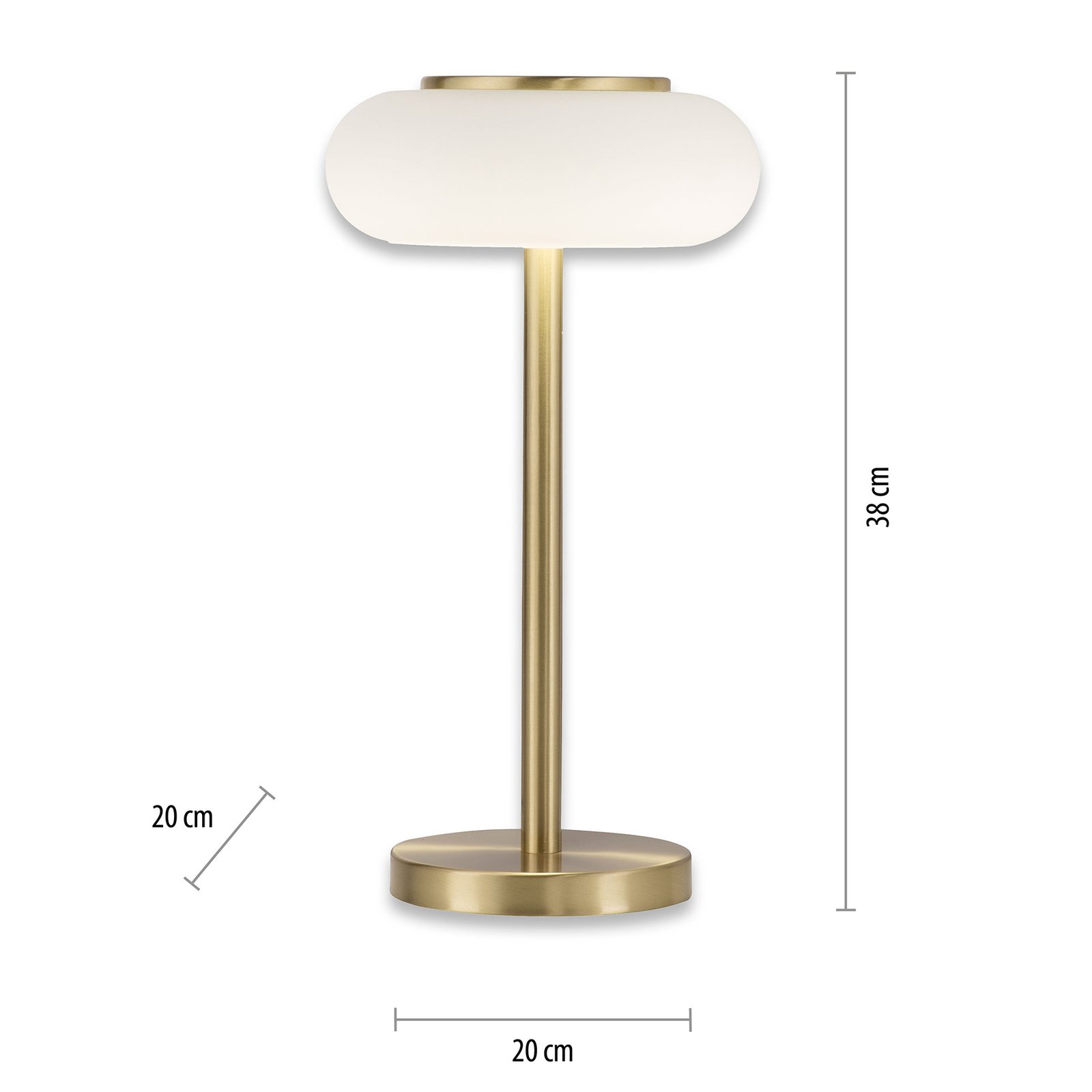 Paul Neuhaus Q-ETIENNE stolová LED lampa, mosadzná