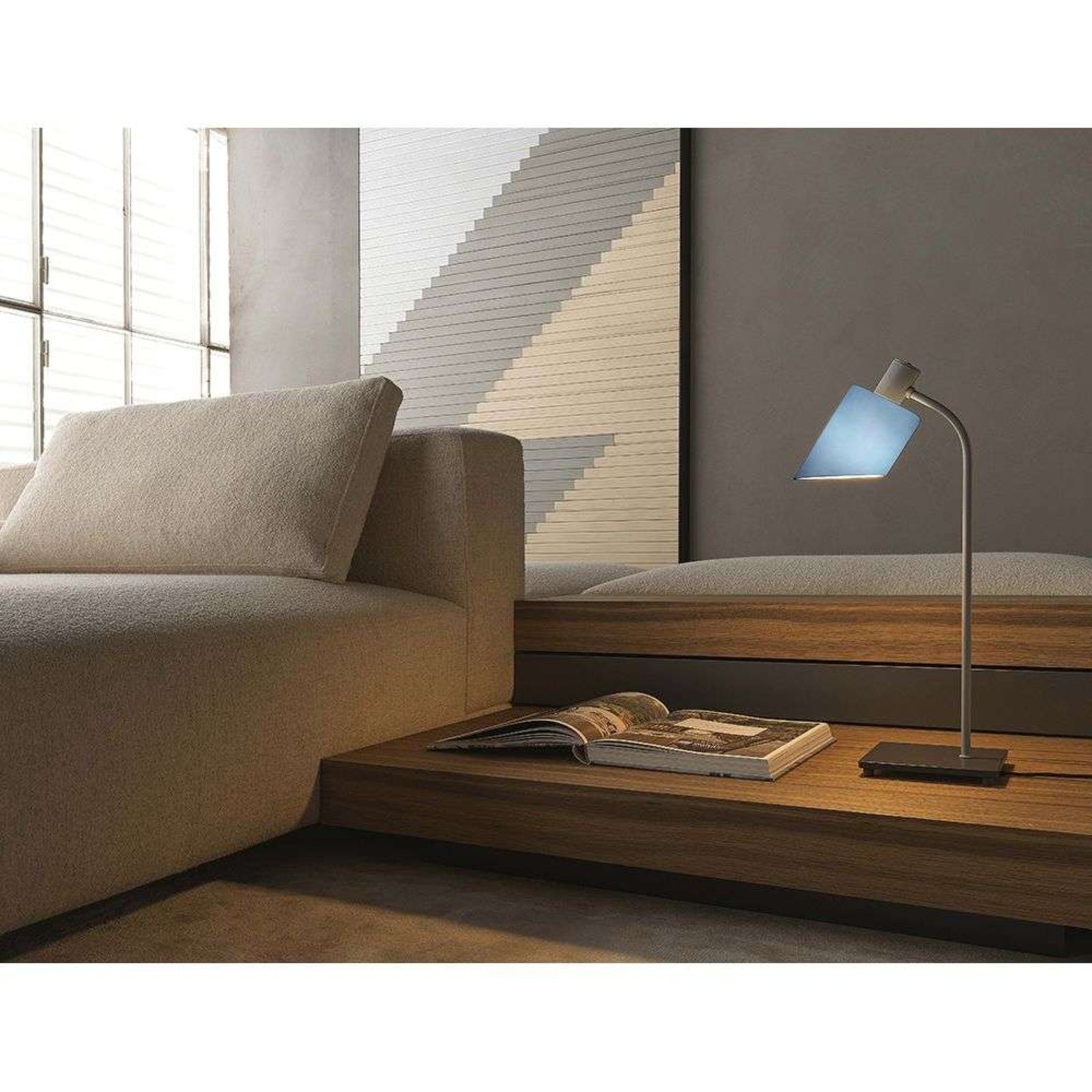 Lampe de Bureau Lampă de Masă Blue Grey - Nemo Lighting