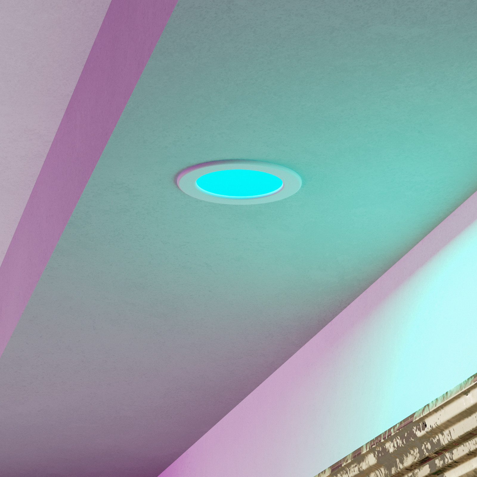 EGLO connect Smart-LED-Einbauleuchte Fueva 6-Z, weiß, Ø 12cm