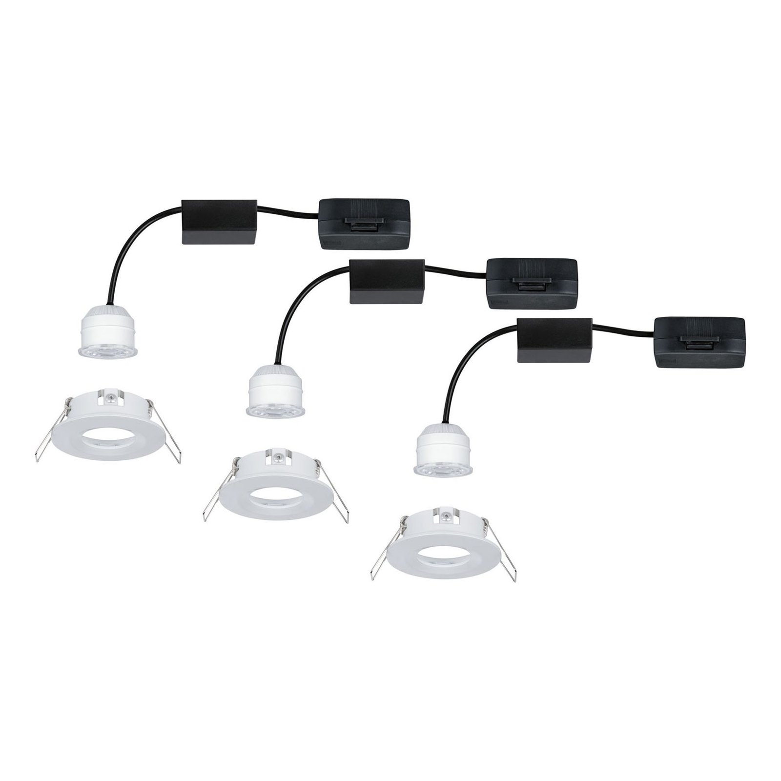 Paulmann Nova mini recessed spotlight set of 3 IP44