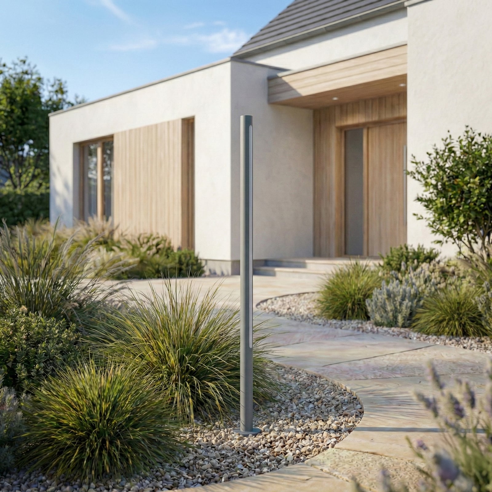 Liravel LED-Wegeleuchte, anthrazit, Höhe 115 cm, IP65 - Lindby