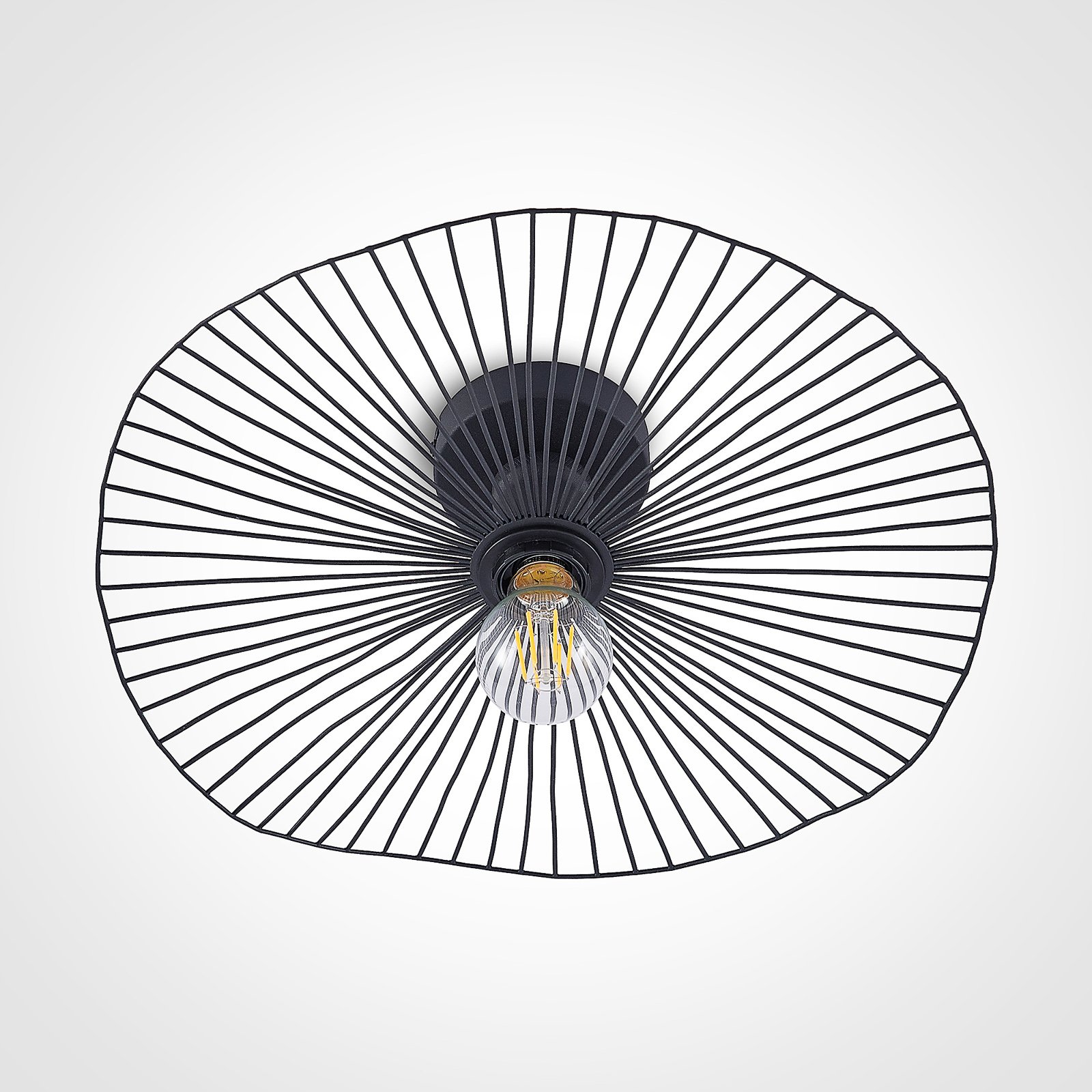 Ruota Plafondlamp Matt Black - Lindby