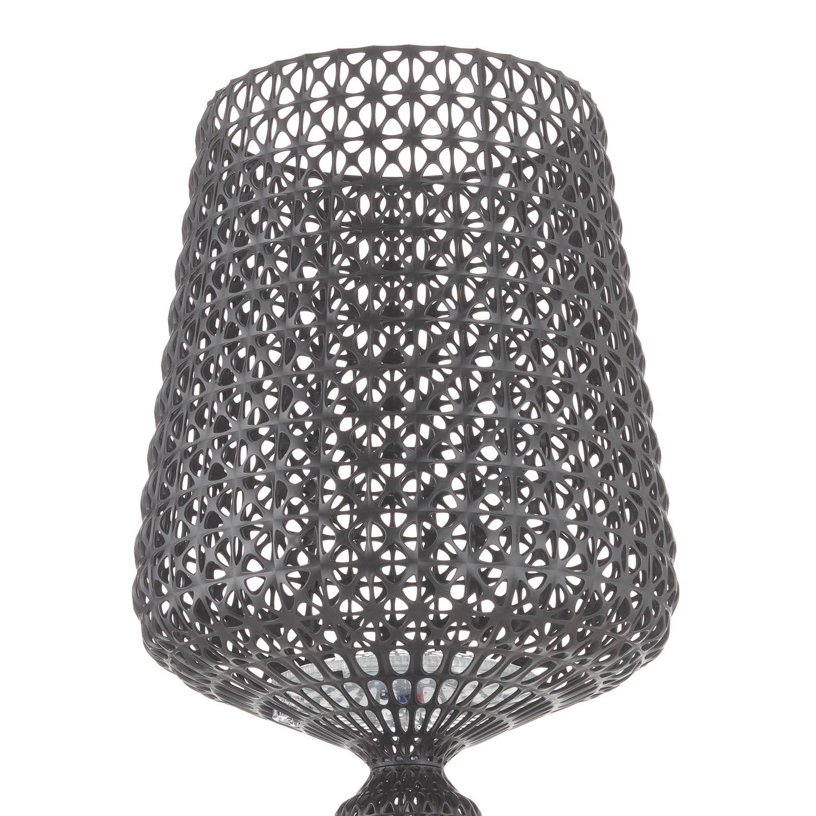 Designerska lampa stojąca LED Kabuki, czarna