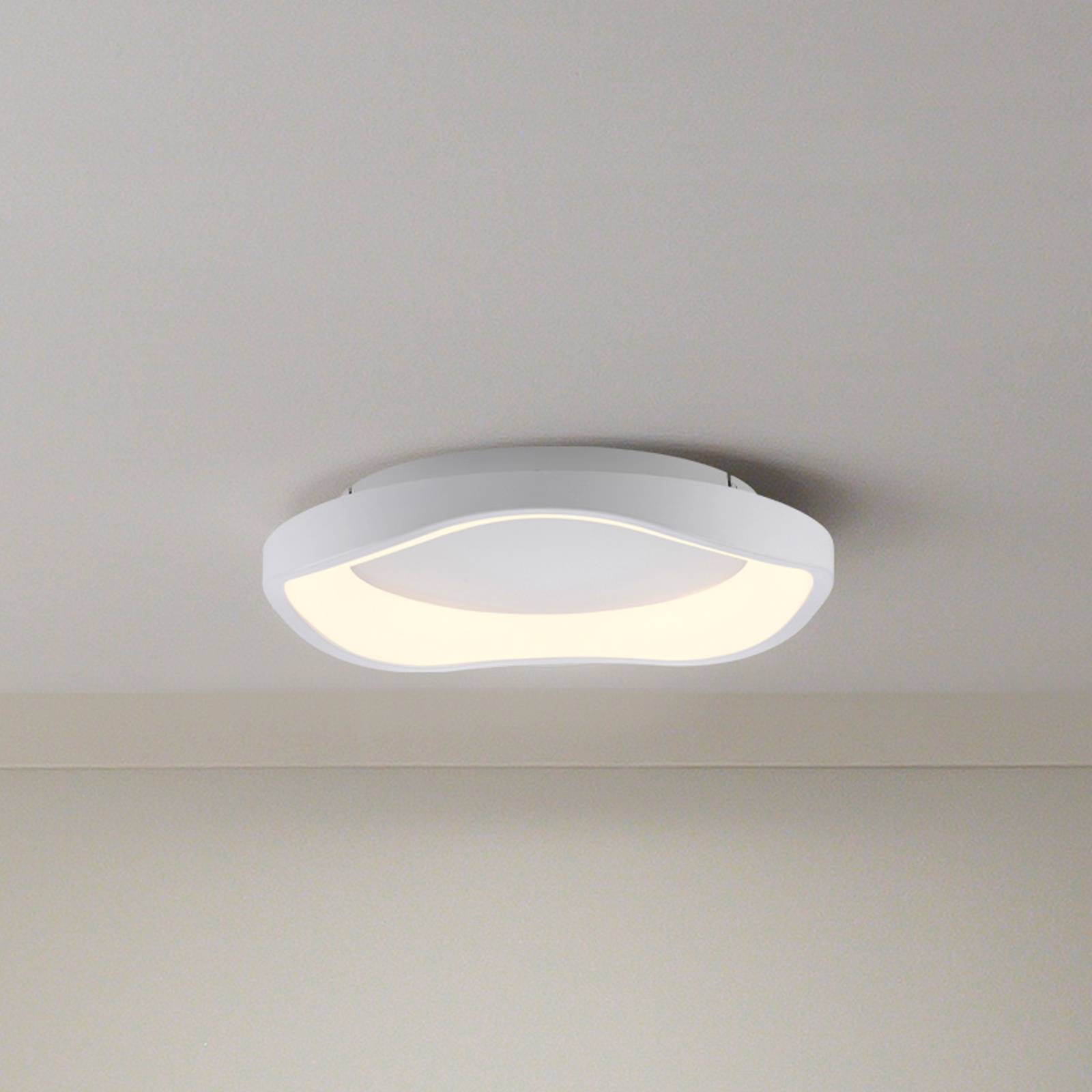 Levně Schöner Wohnen LED stropní svítidlo MONTA, bílé, Ø 40 cm, kov, Switchdim