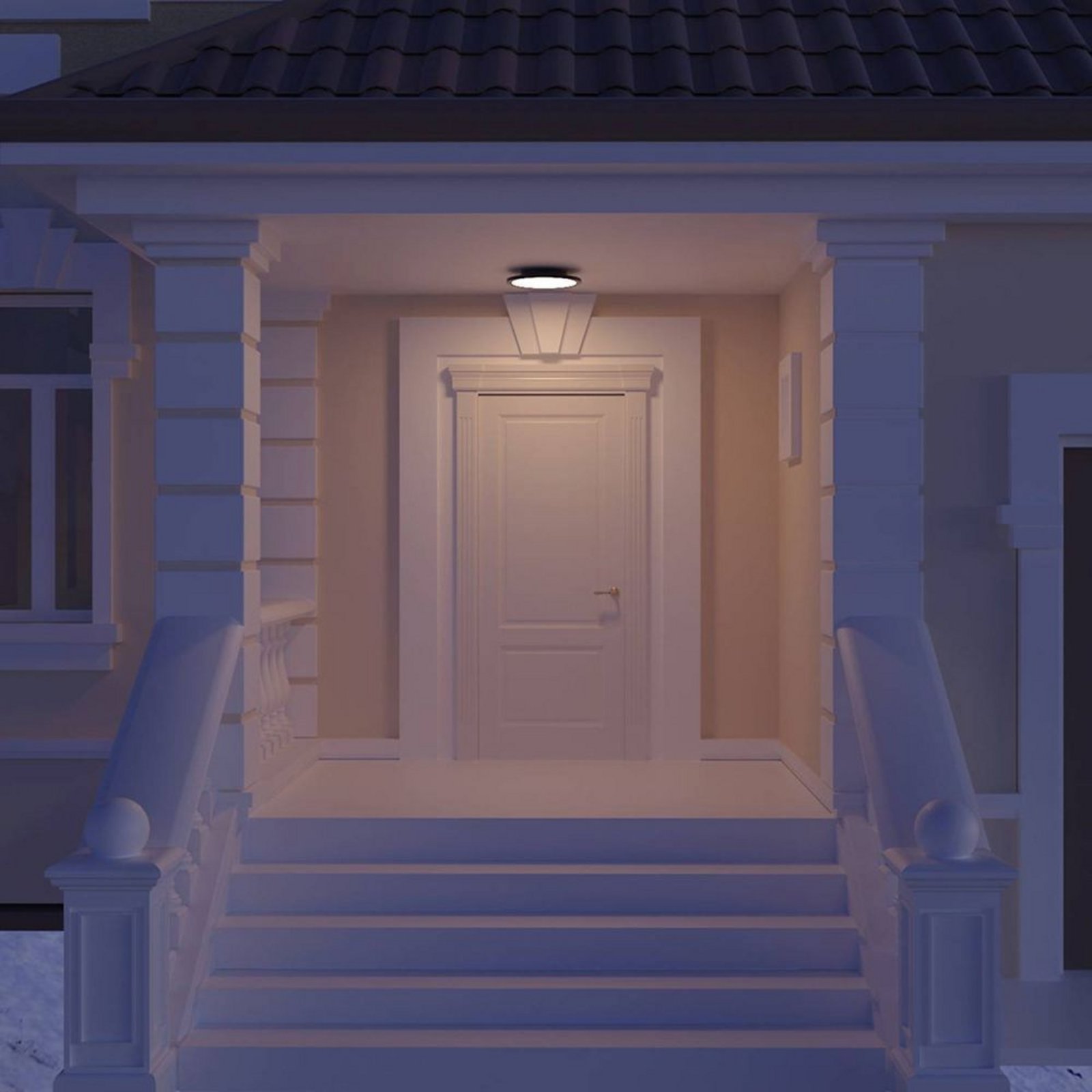 Malena LED Plafonieră de Exterior w/Sensor Dark Grey - Lucande