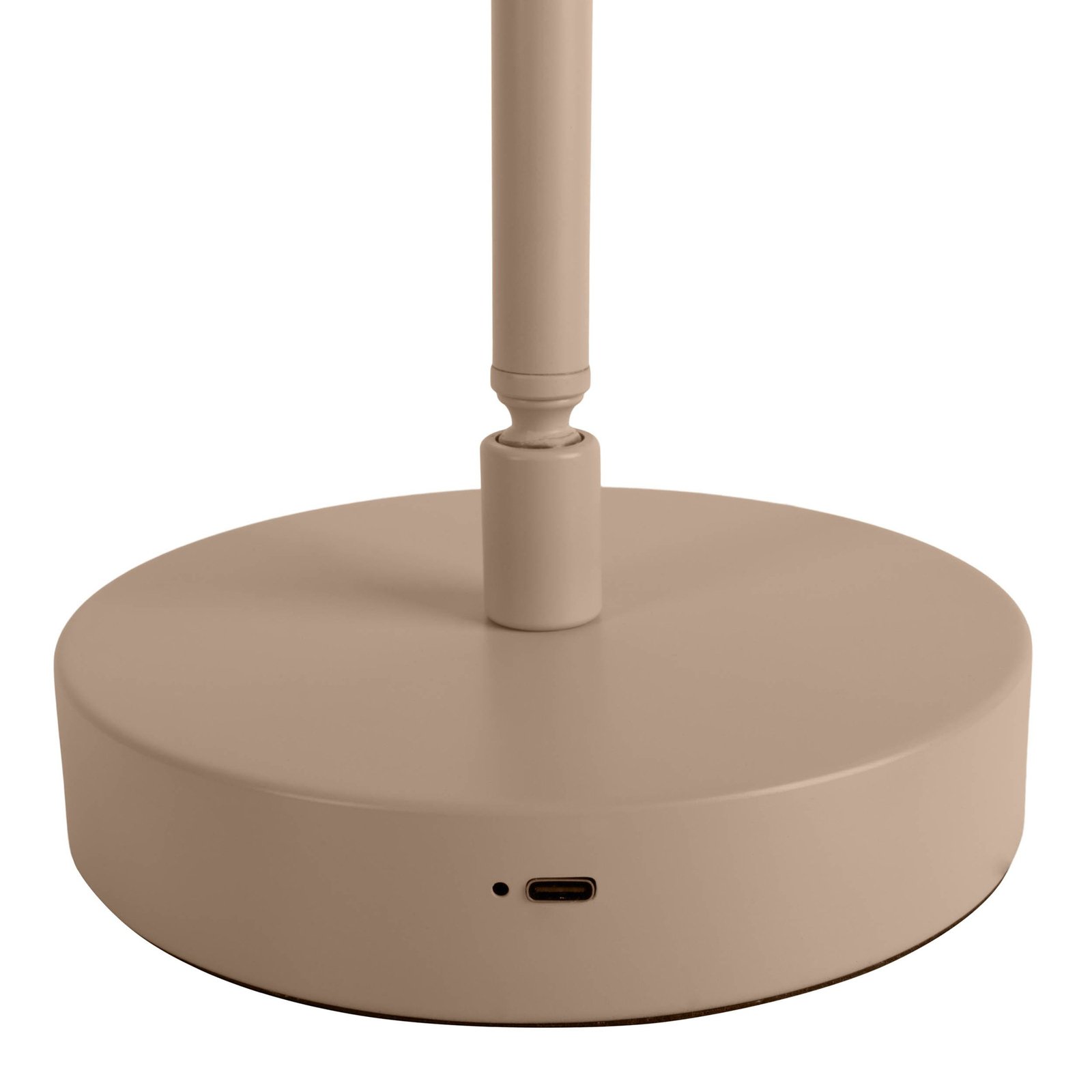 LED table lamp Lupa, beige, height 45 cm, metal Touchdim