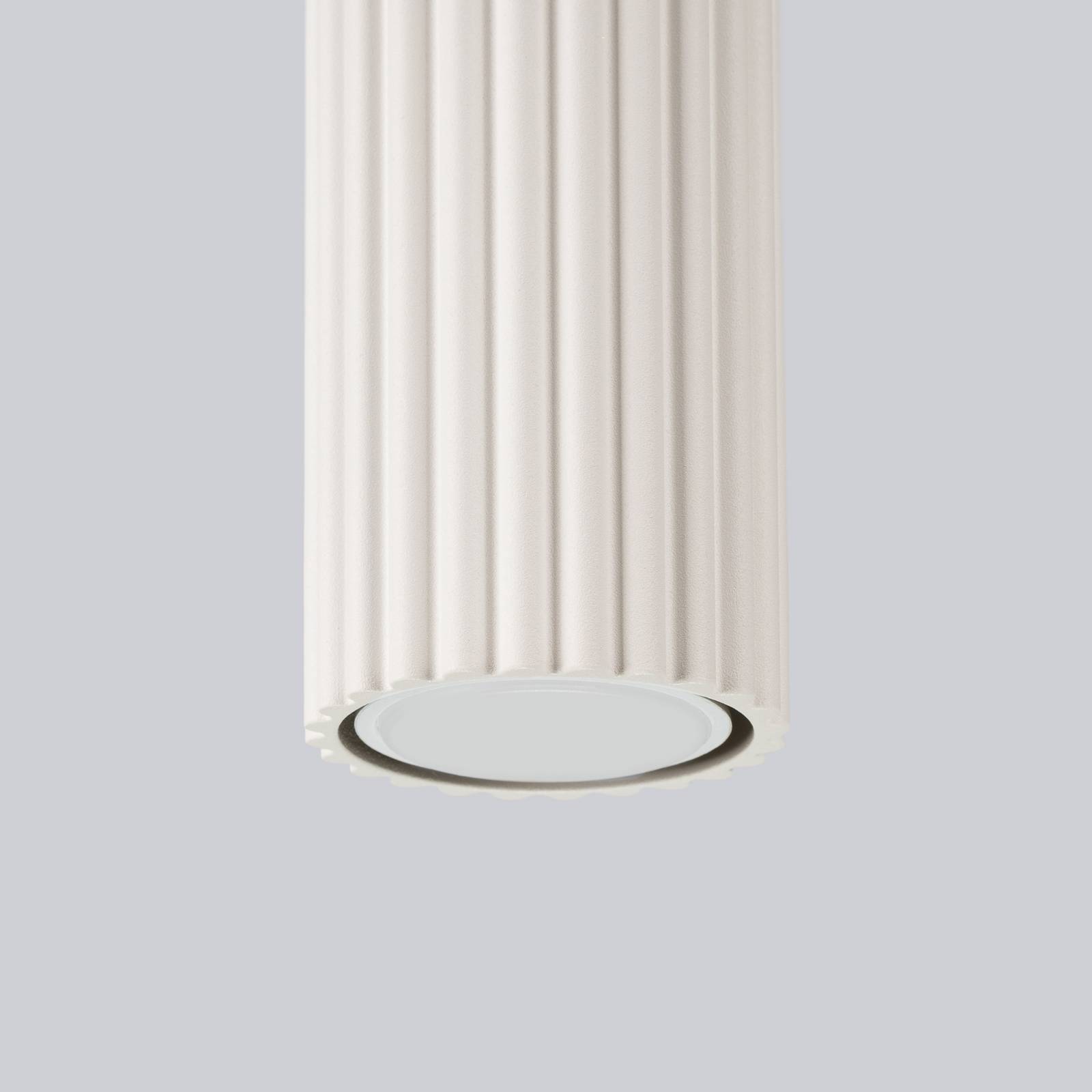 Lampa sufitowa Carbon, beżowa, wysokość 10 cm, aluminium