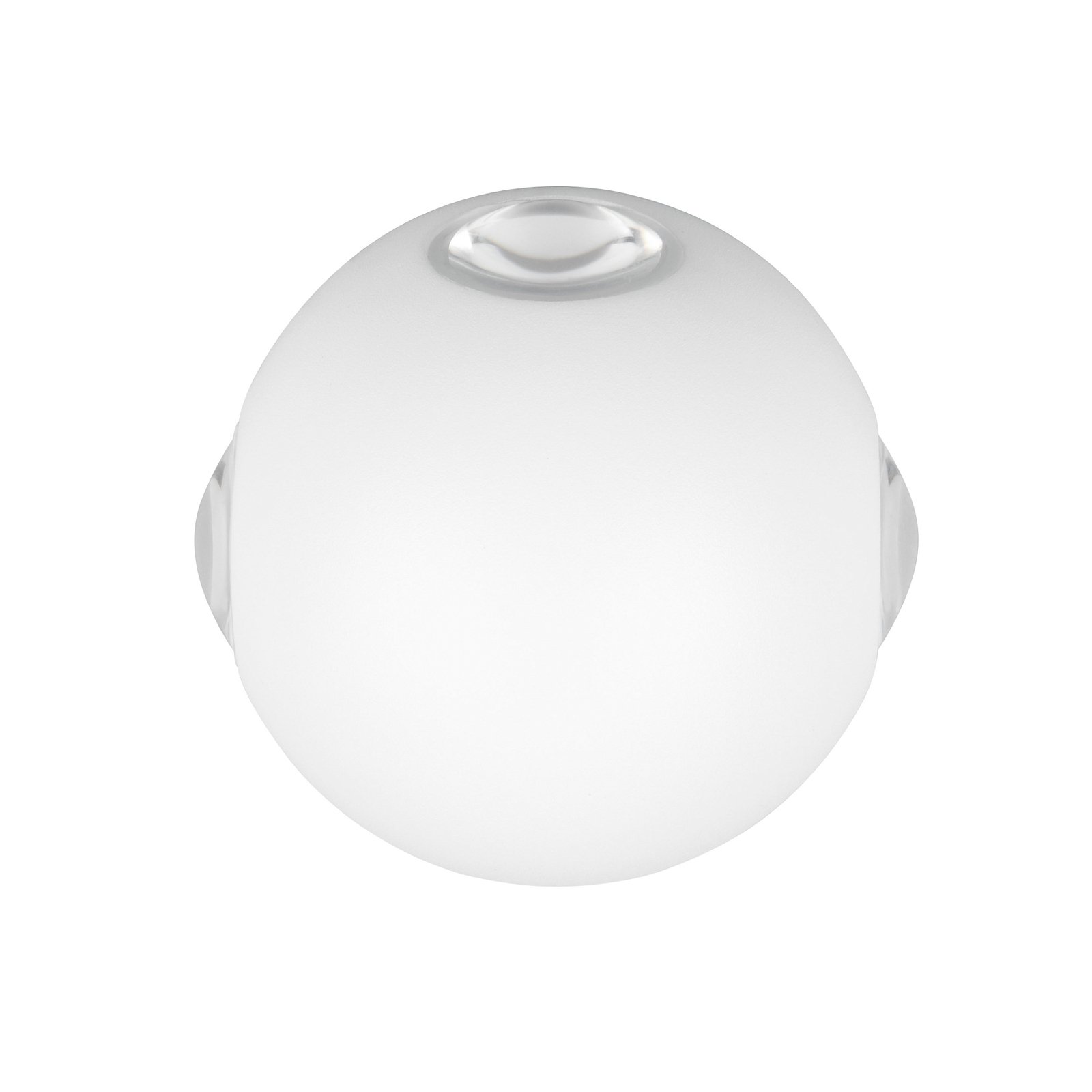 LED utendørs vegglampe Avisio, matt hvit, 4-lys, halvsirkelformet