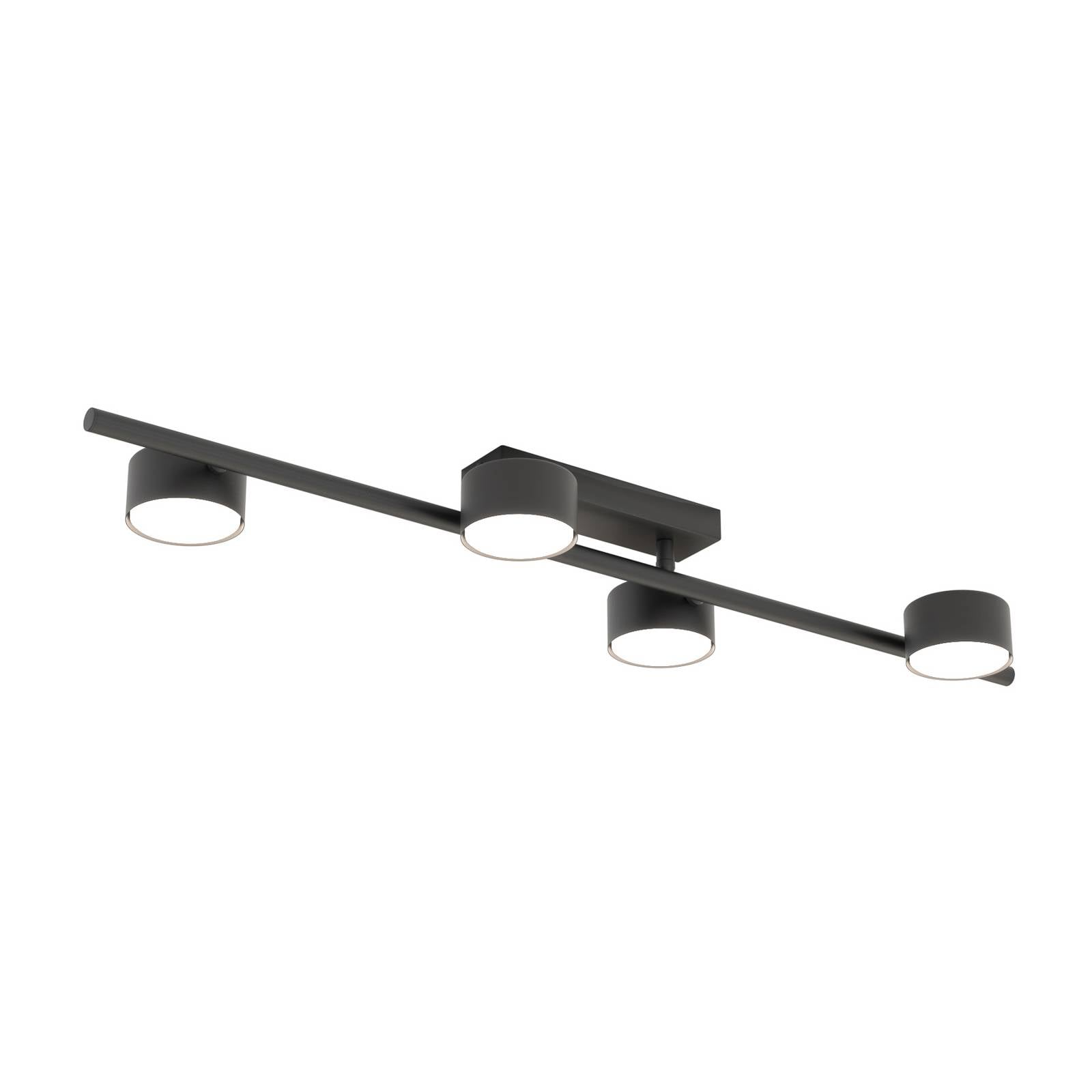 Deckenstrahler Bet, Länge 80 cm, schwarz, Metall, 4-flg.