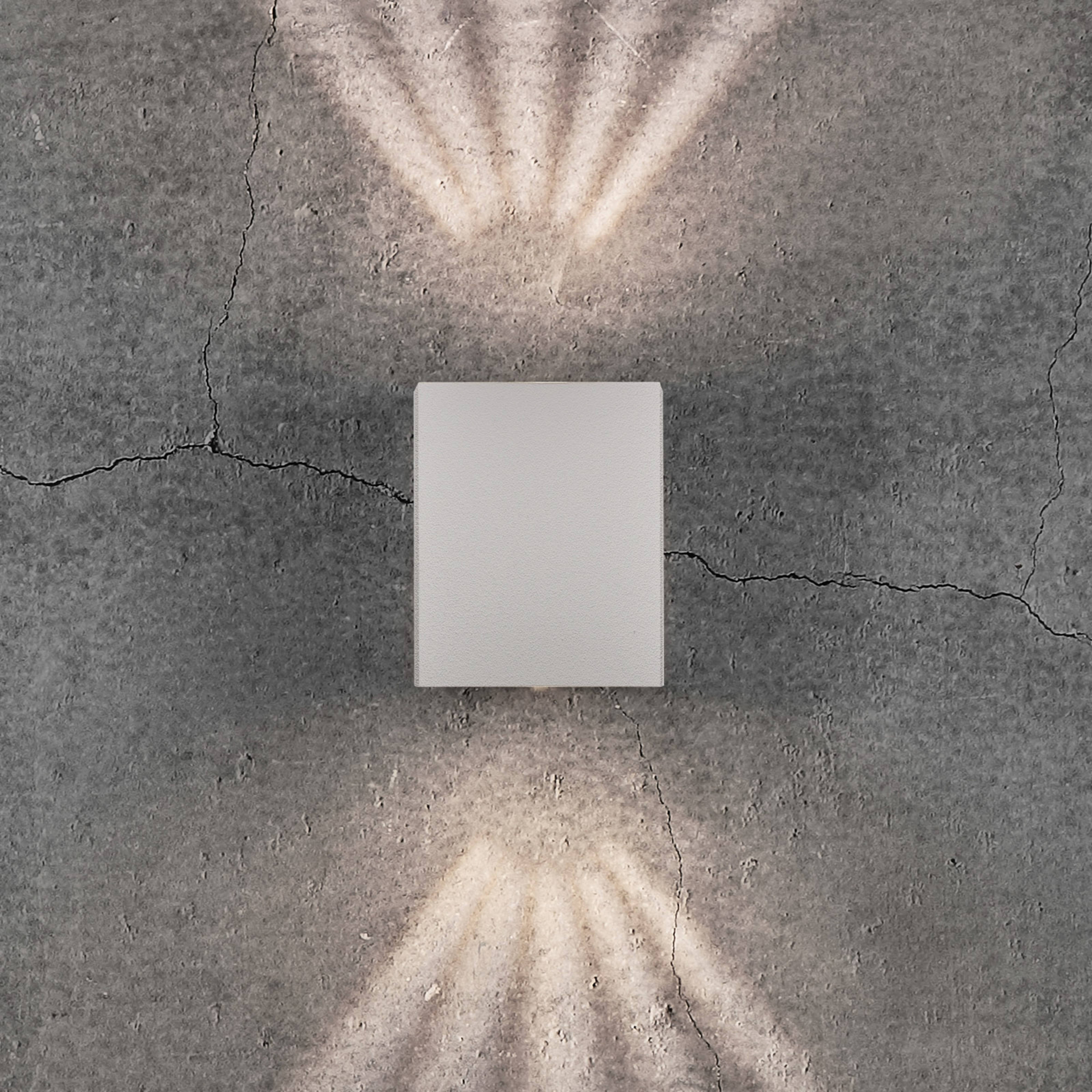 LED-Außenwandlampe Canto Kubi 2, 10 cm, weiß