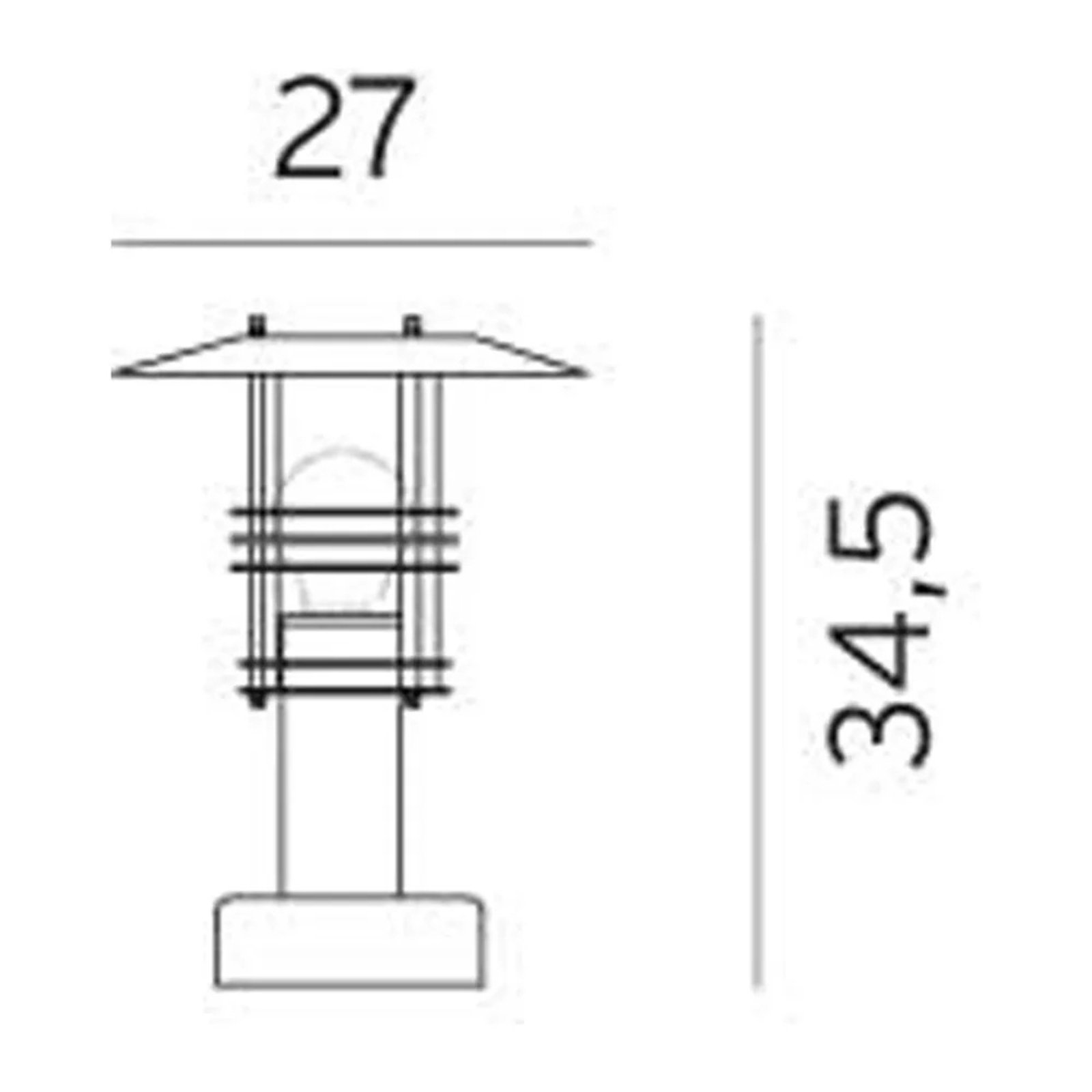 Stockholm Lampadare Exterior Small Galvanised - Norlys