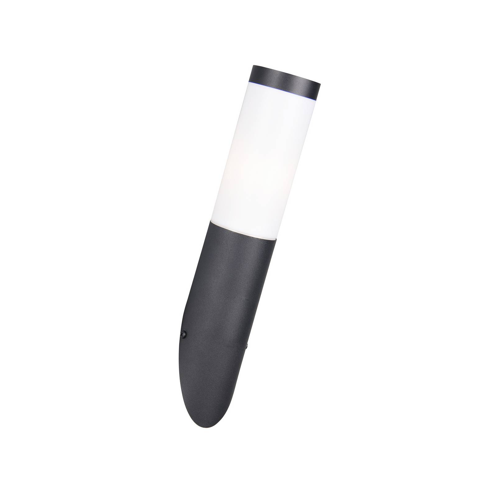 Außenwandlampe Trioto, schwarz matt, Höhe 39 cm, Edelstahl