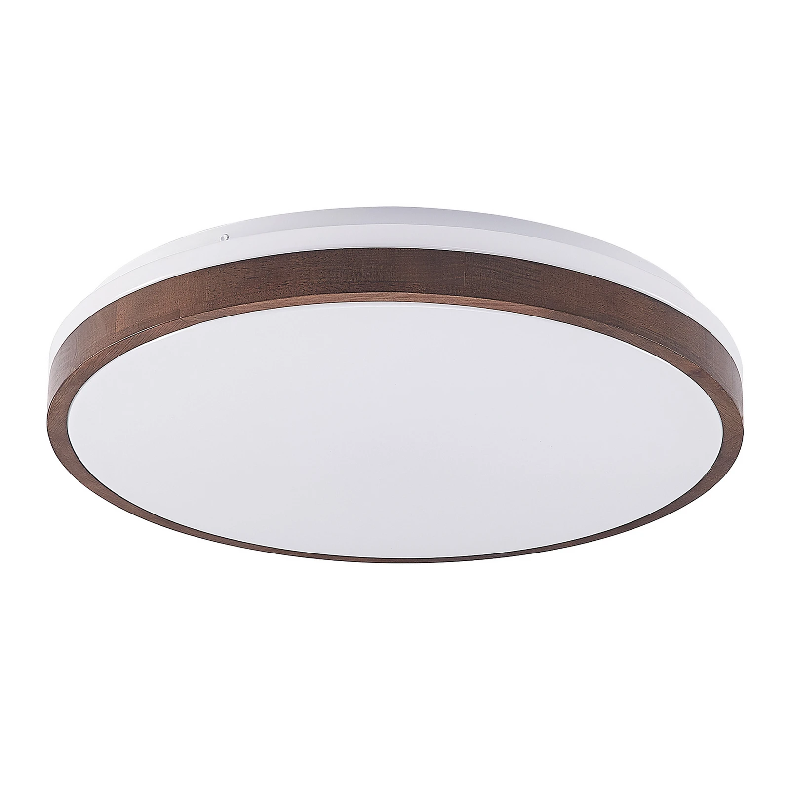 Plafón LED Hudsona de Lindby, Ø 49 cm, madera, marrón