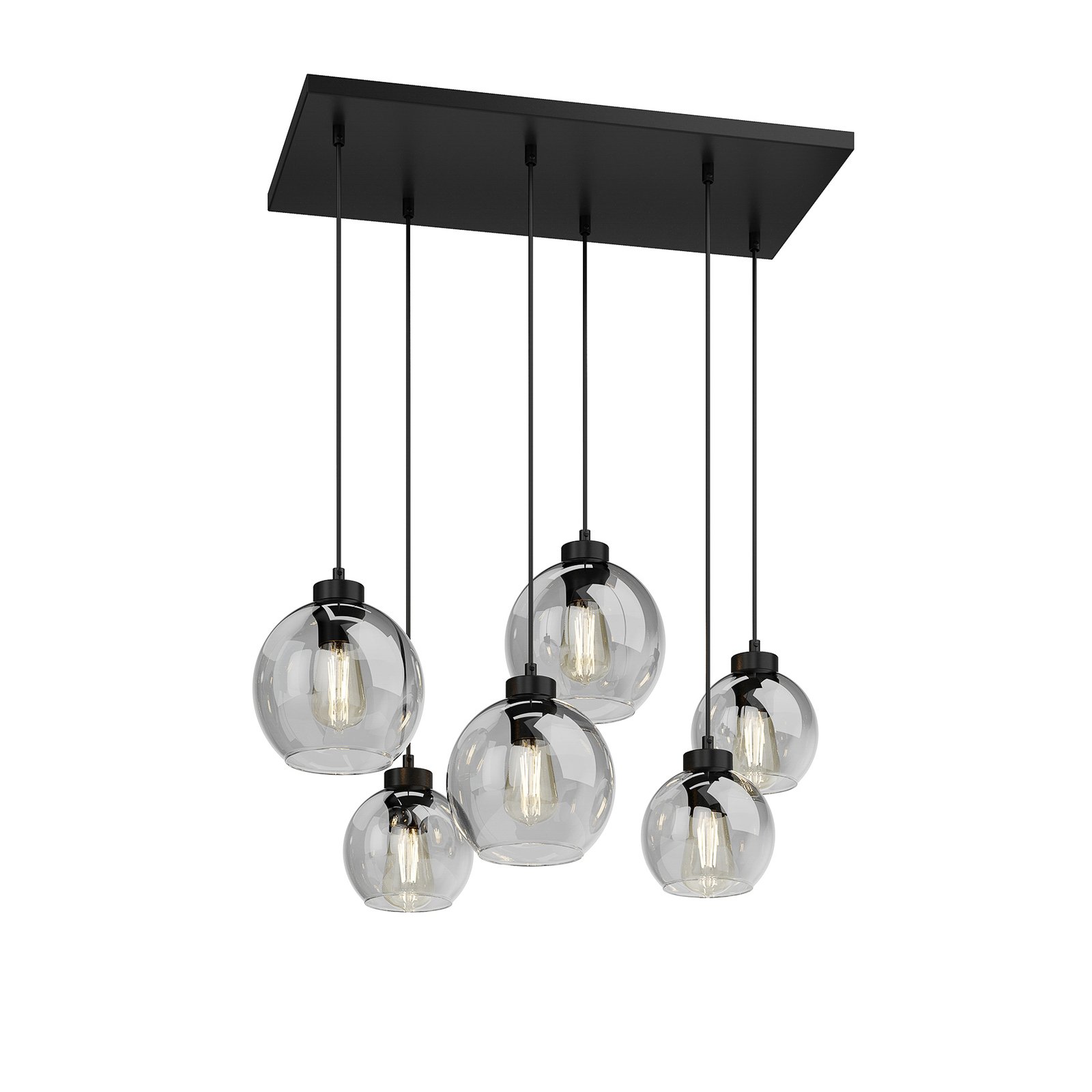 Cubus 6 Hanglamp Graphite - Euluna