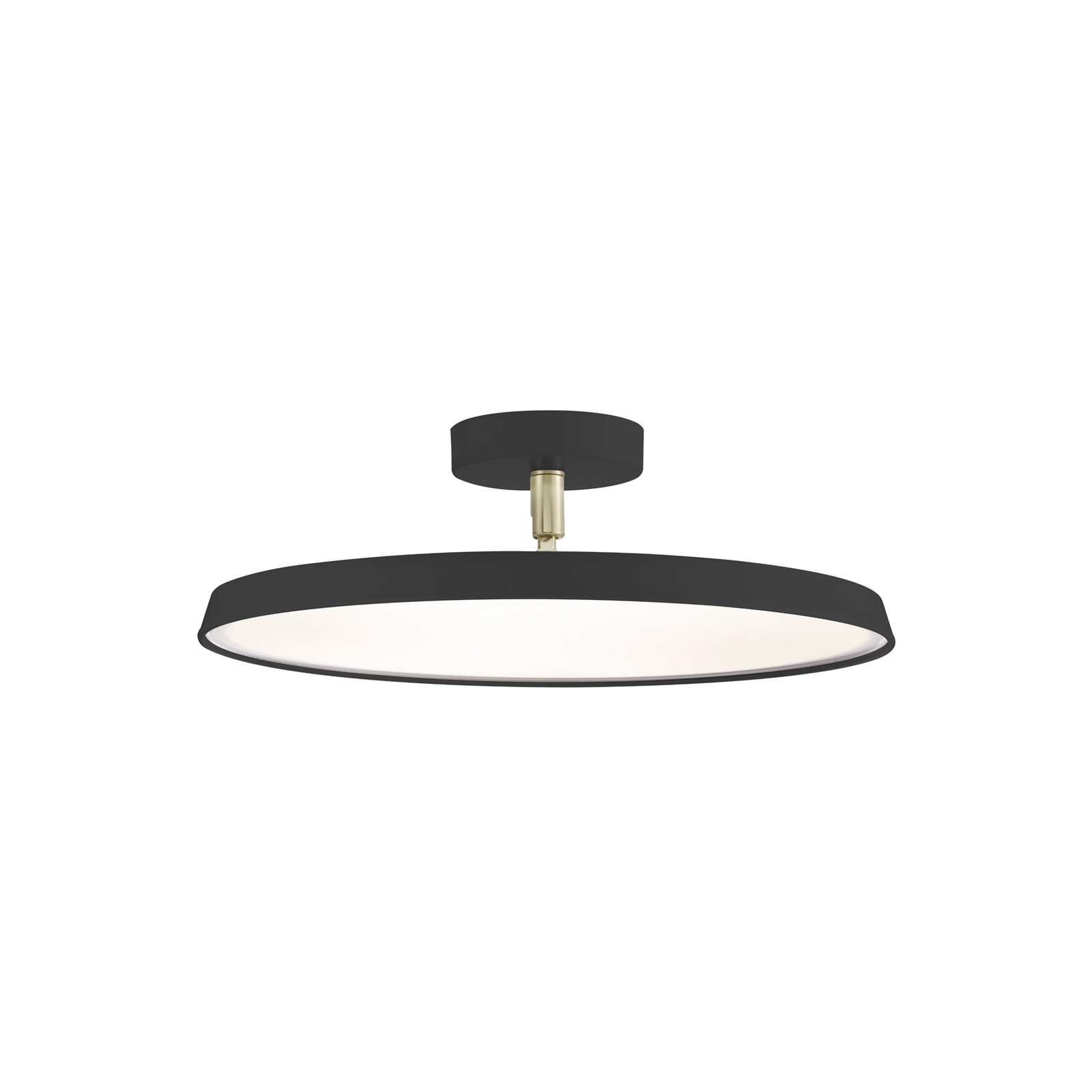 LED stropné svietidlo Kaito 2 Pro, Ø 40 cm, čierna farba, rozstupy