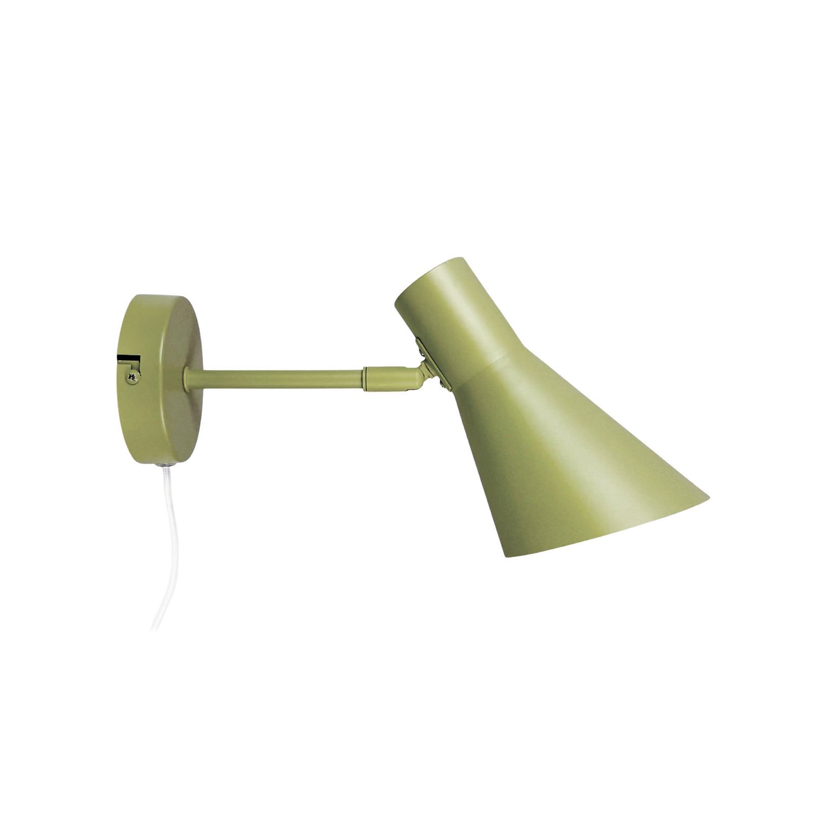 Dyberg Larsen Vägglampa DL12, grön, kabel, E27, metall Dyberg Larsen Vägglampa DL12, grön, kabel, E27, metall