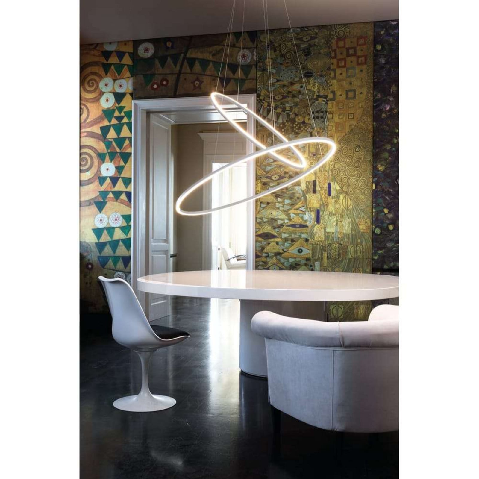 Ellisse Double Pendel Aluminium Nemo Lighting - Spisestue - Med flere lyskilder