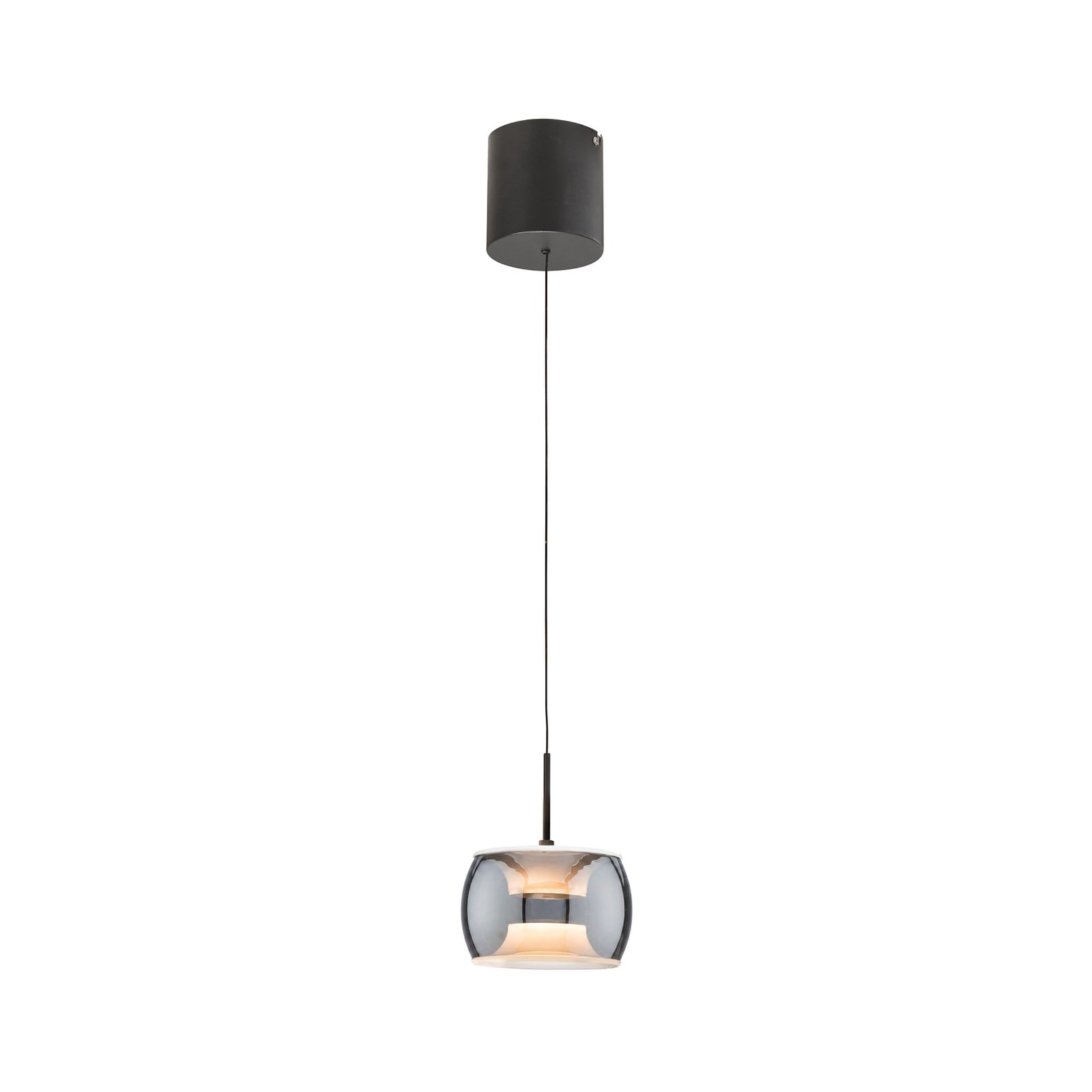LED-Hängelampe Valen, sandgrau, Ø 15 cm, Metall, CCT