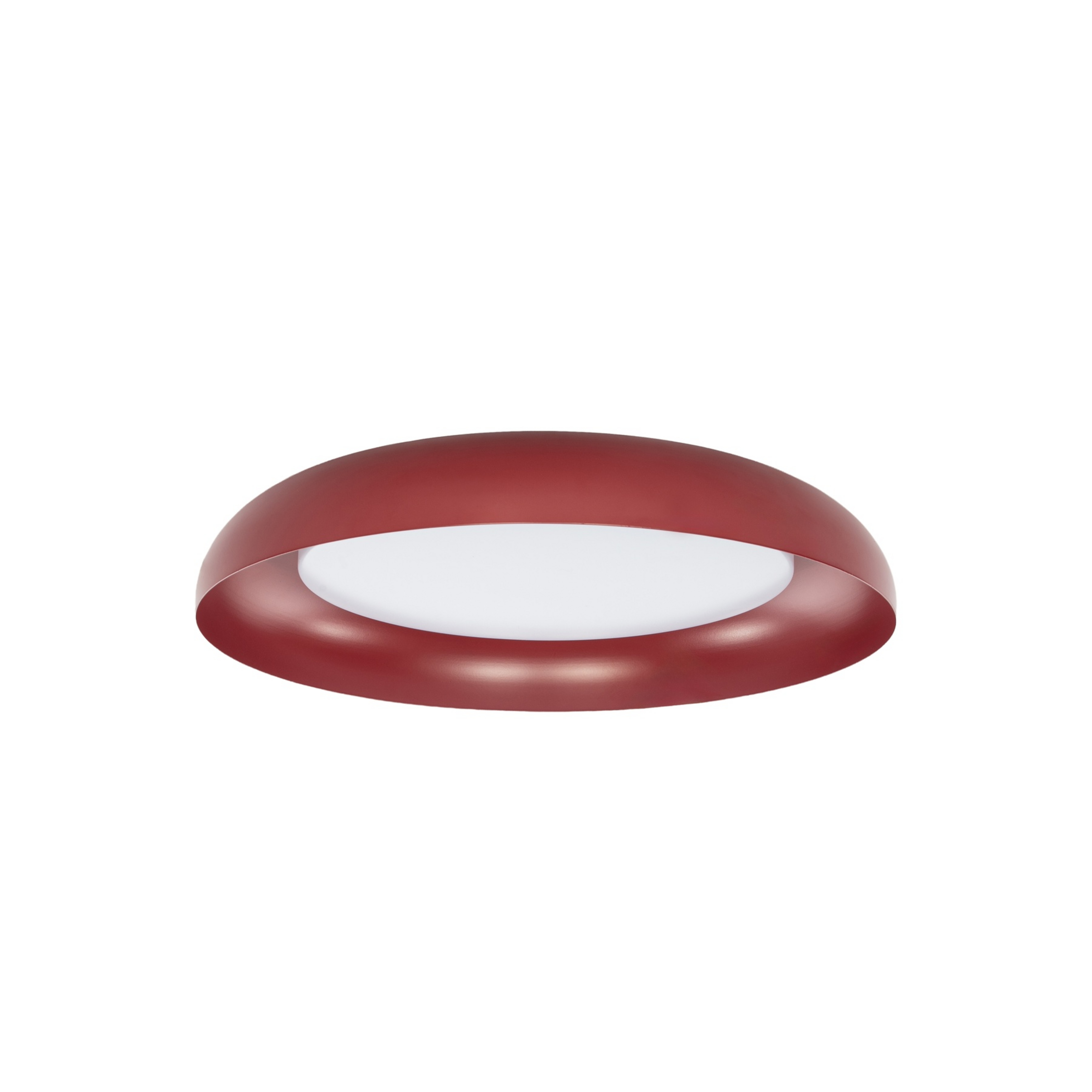 Plafonieră LED Florie, roșie, metal, Ø 40 cm - Lindby
