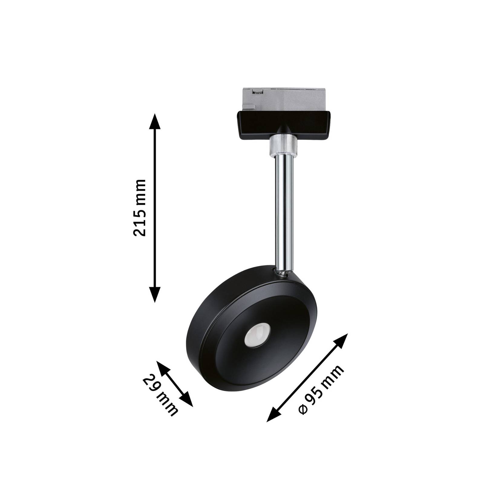 Paulmann URail LED-spot Discus svart dimbar