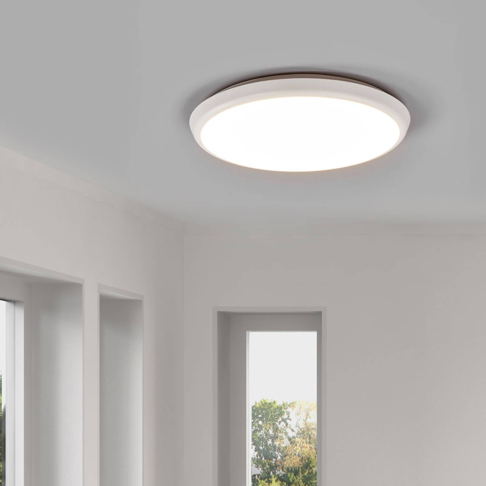 Arcchio lampa sufitowa LED Augustin, Ø 30 cm, CCT, biały, IP54