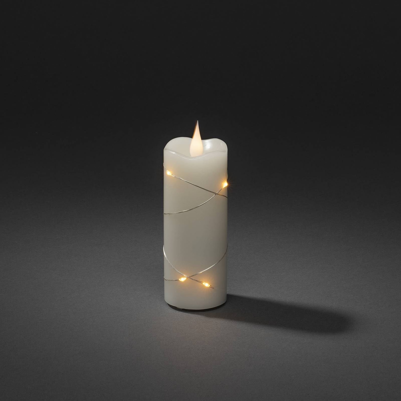 E-shop LED vosková sviečka krémová farba jantárová 12,7 cm
