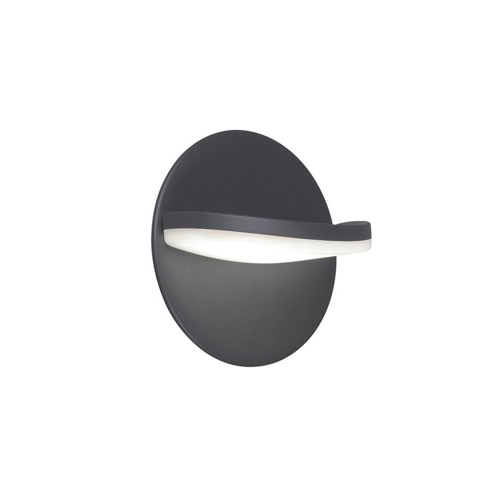 LED kültéri falilámpa Letty, sötét szürke, Ø 18 cm, fém, IP65