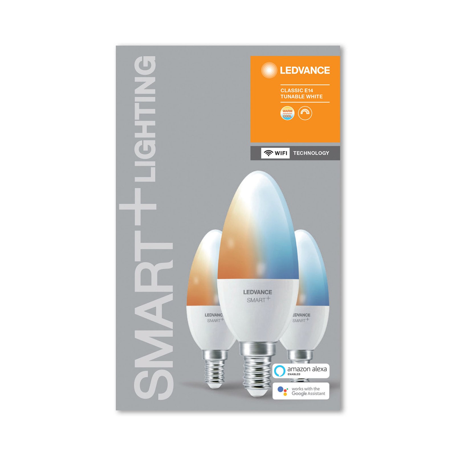 LEDVANCE SMART+ WiFi E14 5W candle 2,700-6,500K 3x