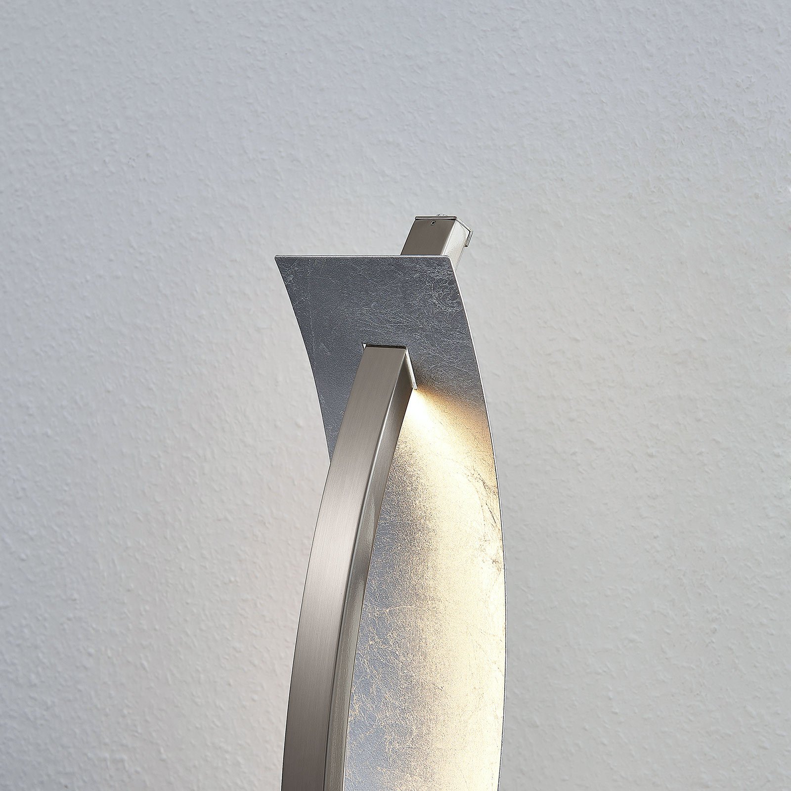 Lampa stołowa LED Marija, szlachetne srebro