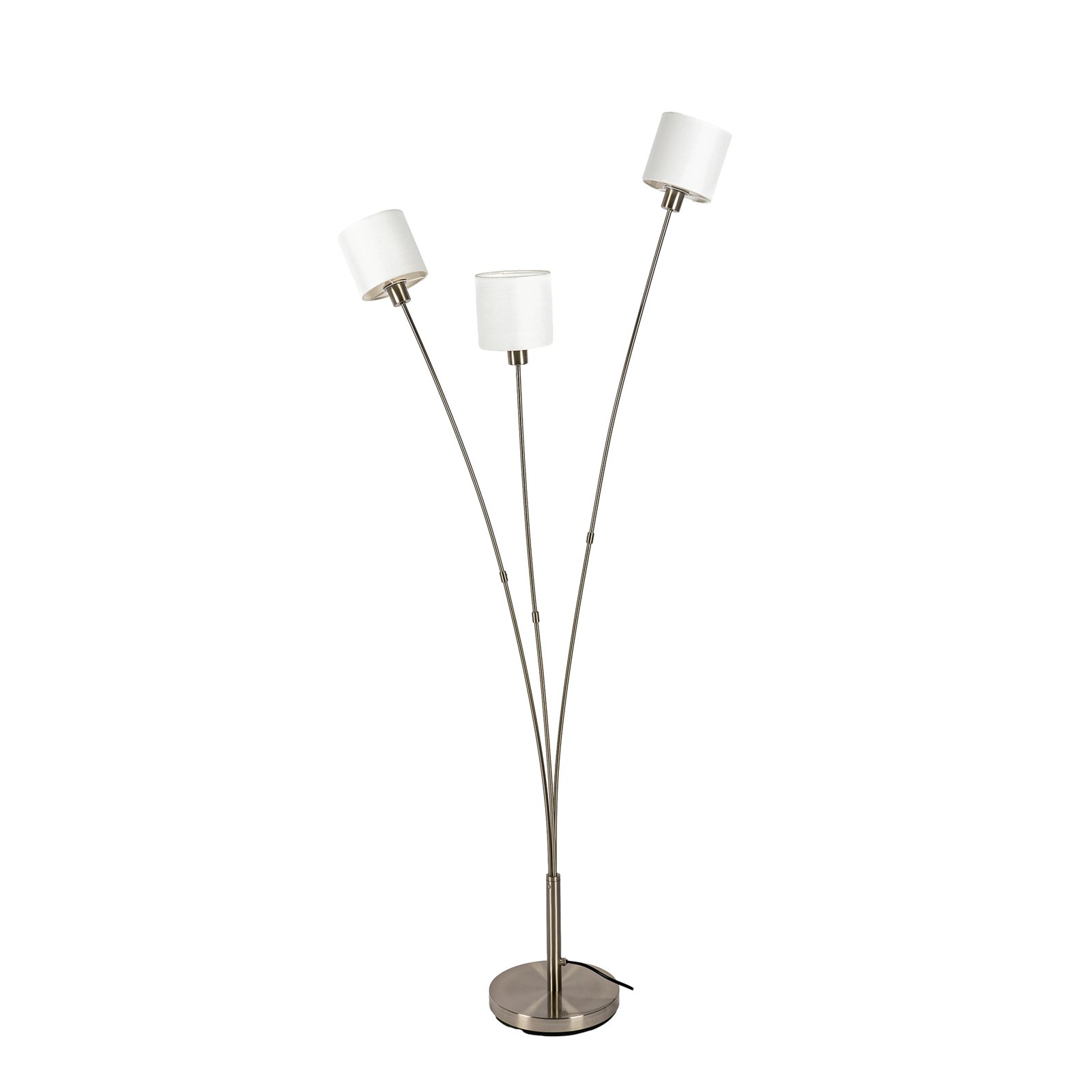 Lindby Kyden floor lamp, three-bulb, white
