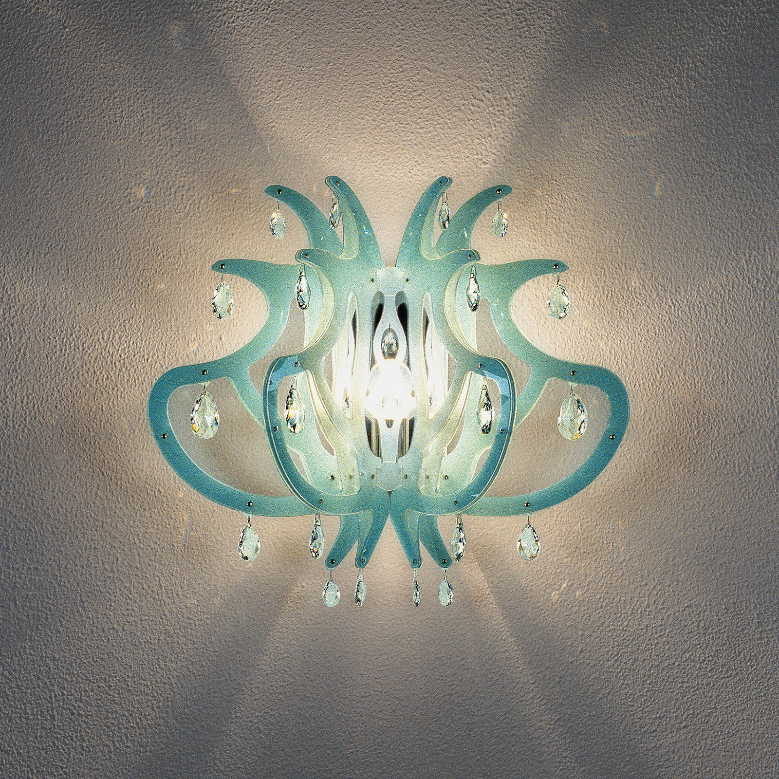 Slamp Medusa design-wandlamp, blauw