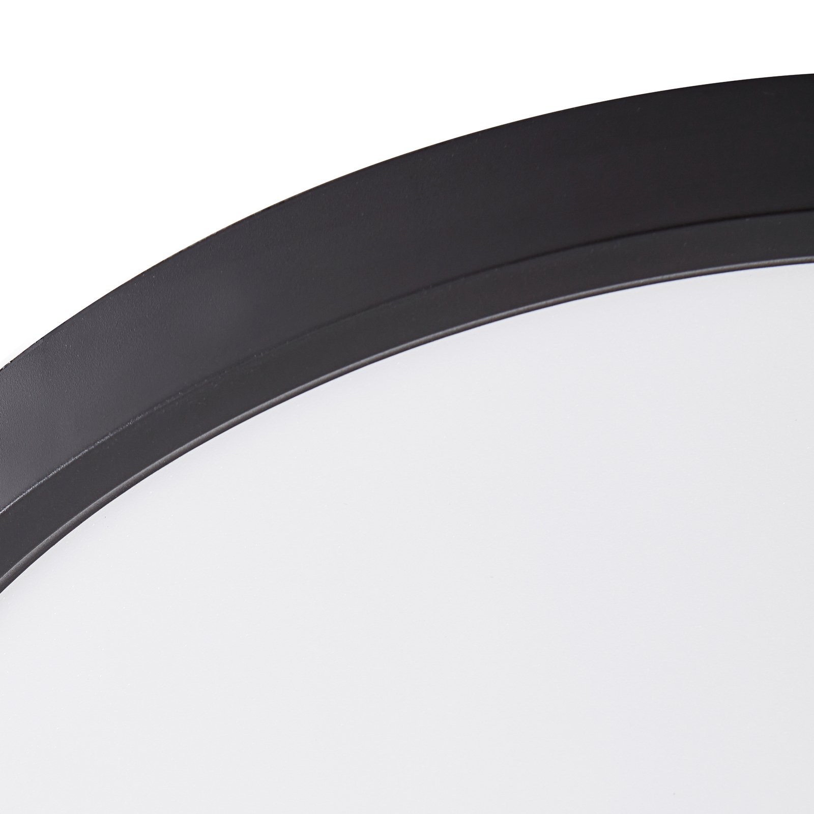 Lindby Smart LED-taklampe Pravin, Ø 23 cm, CCT, svart