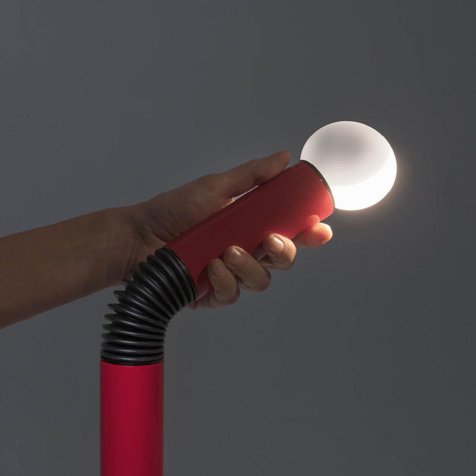 Periscopio Tischlampe, rot, Höhe 68 cm, Metall - Stilnovo
