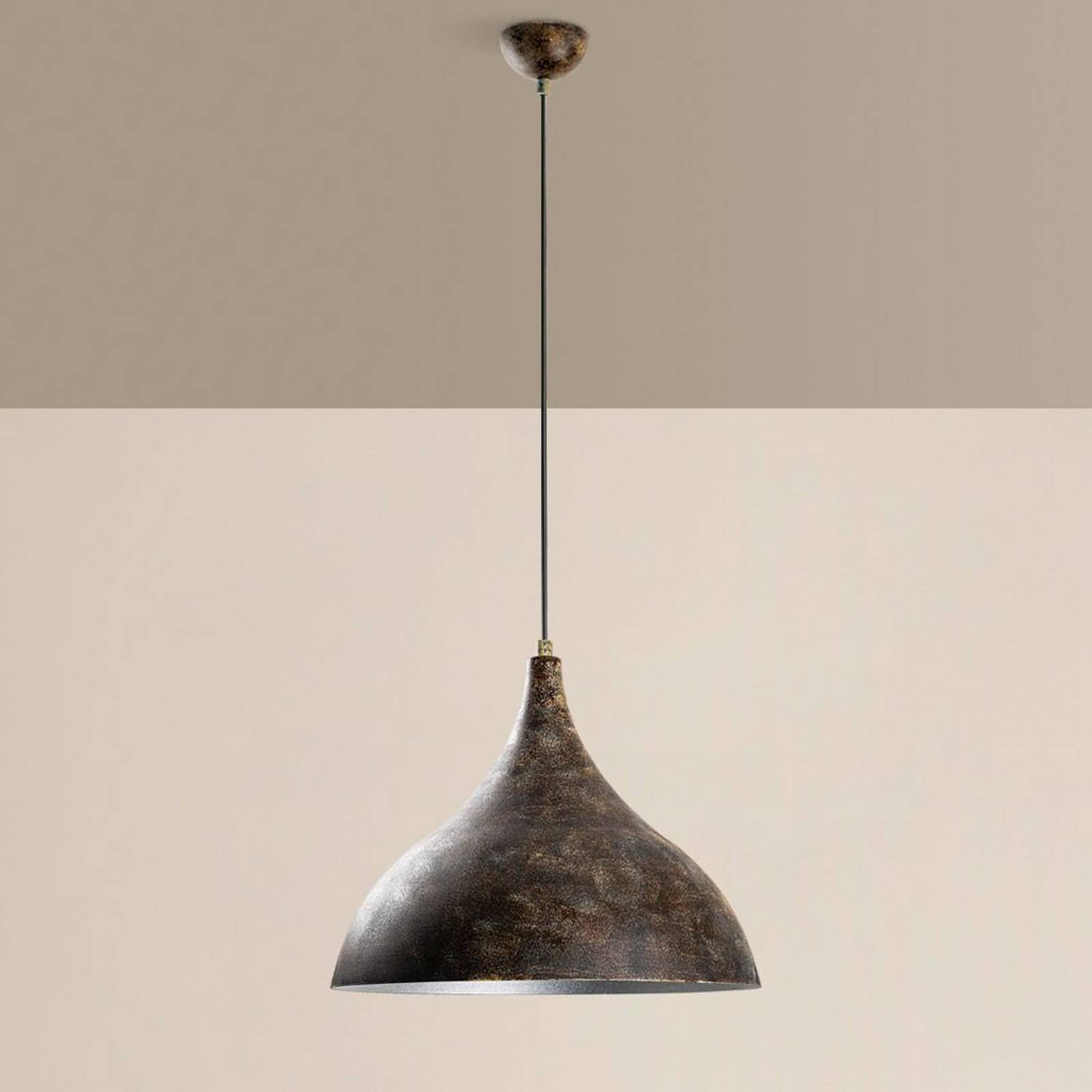 Hängeleuchte Bitlislim, antikbraun, Ø 41 cm, Metall, E27 günstig online kaufen