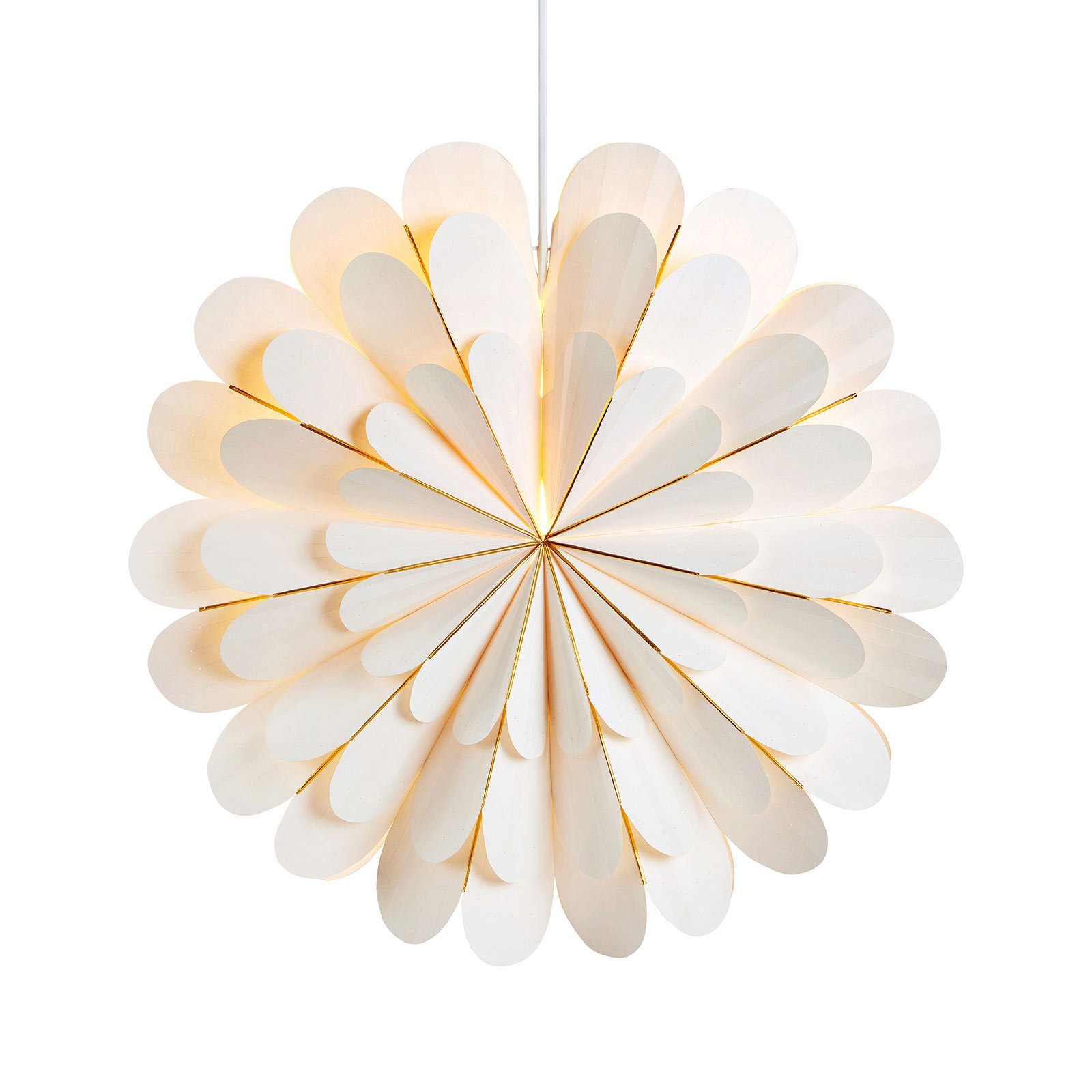 Decoratie ster Marigold als hanglamp, wit, Ø 45 cm