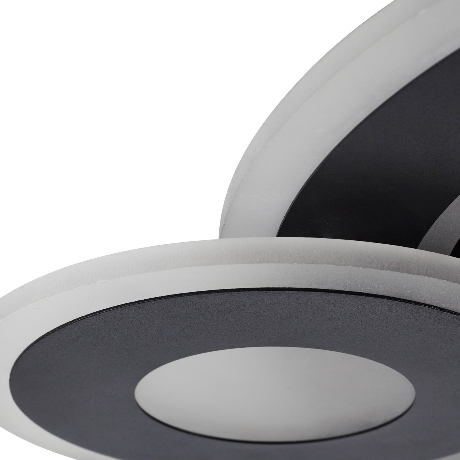 LED stropní svítidlo Briar, kov, černé, dálkové ovládání - Lindby