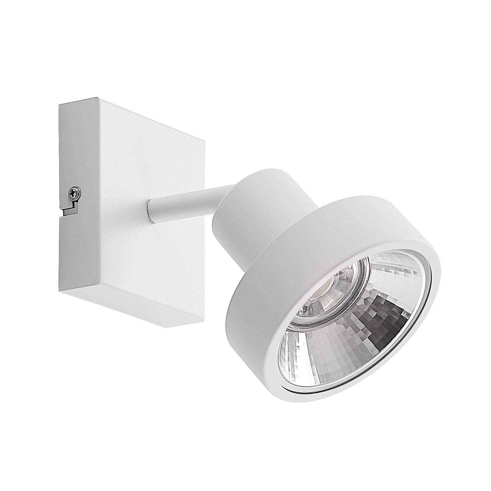 Lindby Ignacio ceiling light, one-bulb white, for Living / Dining Room, iron, aluminium, GU10, 35 W, L: 10 cm, W: 16 cm, H: 18.3 cm