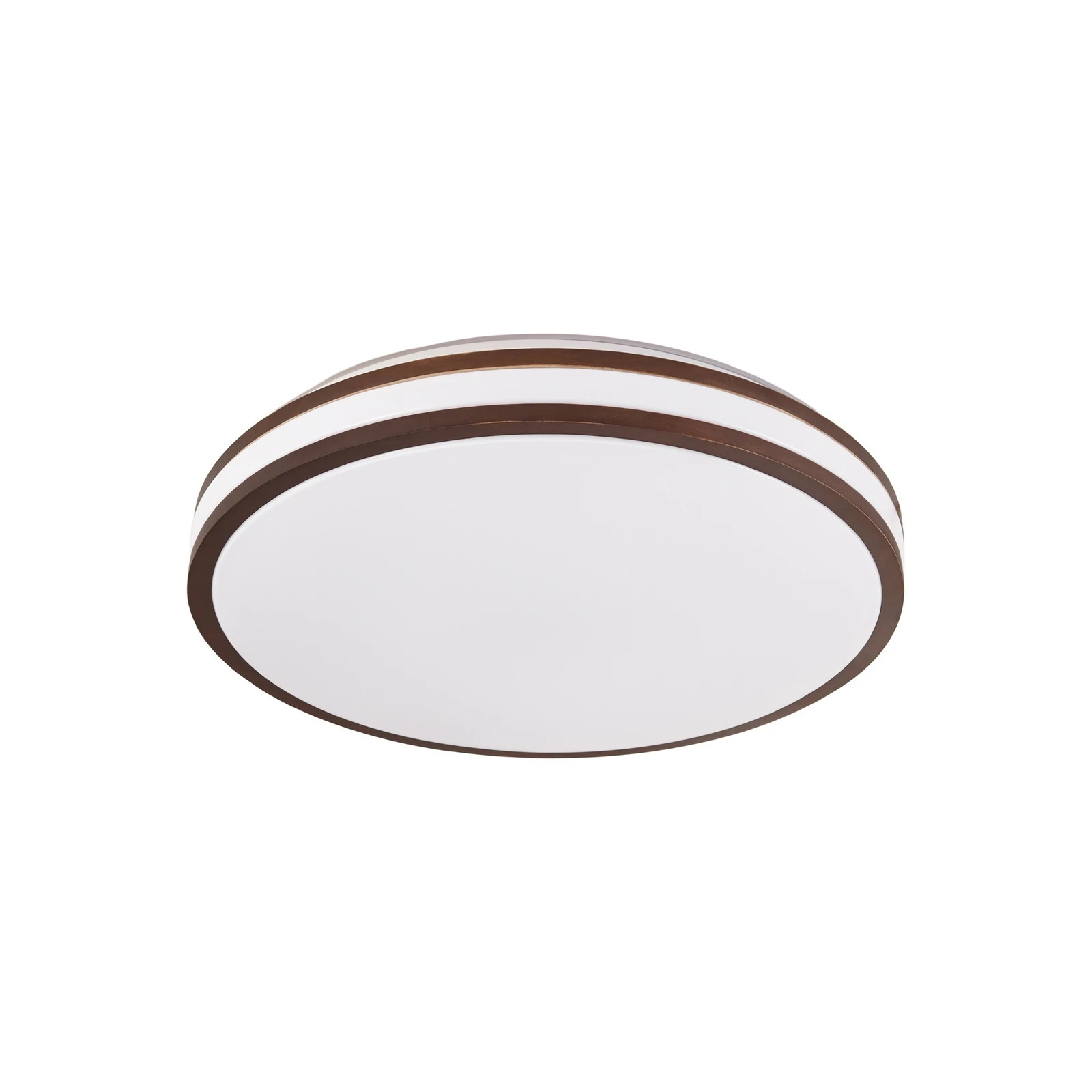 Lindby LED lubinis šviestuvas „Emiva“, skersmuo 40 cm, tamsus medis, CCT