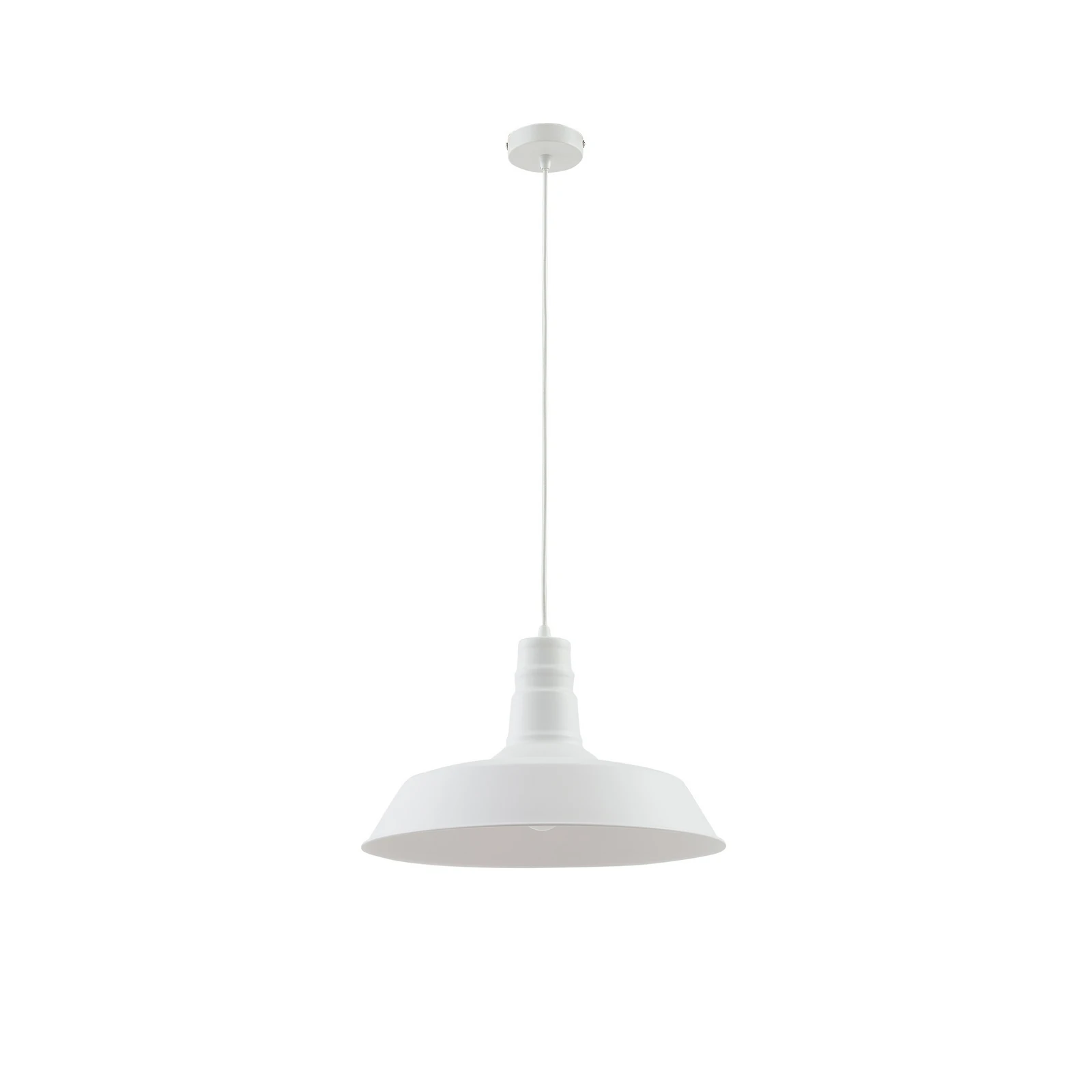 Lámpara colgante Laylan de Lindby, blanca, Ø 46 cm, metal