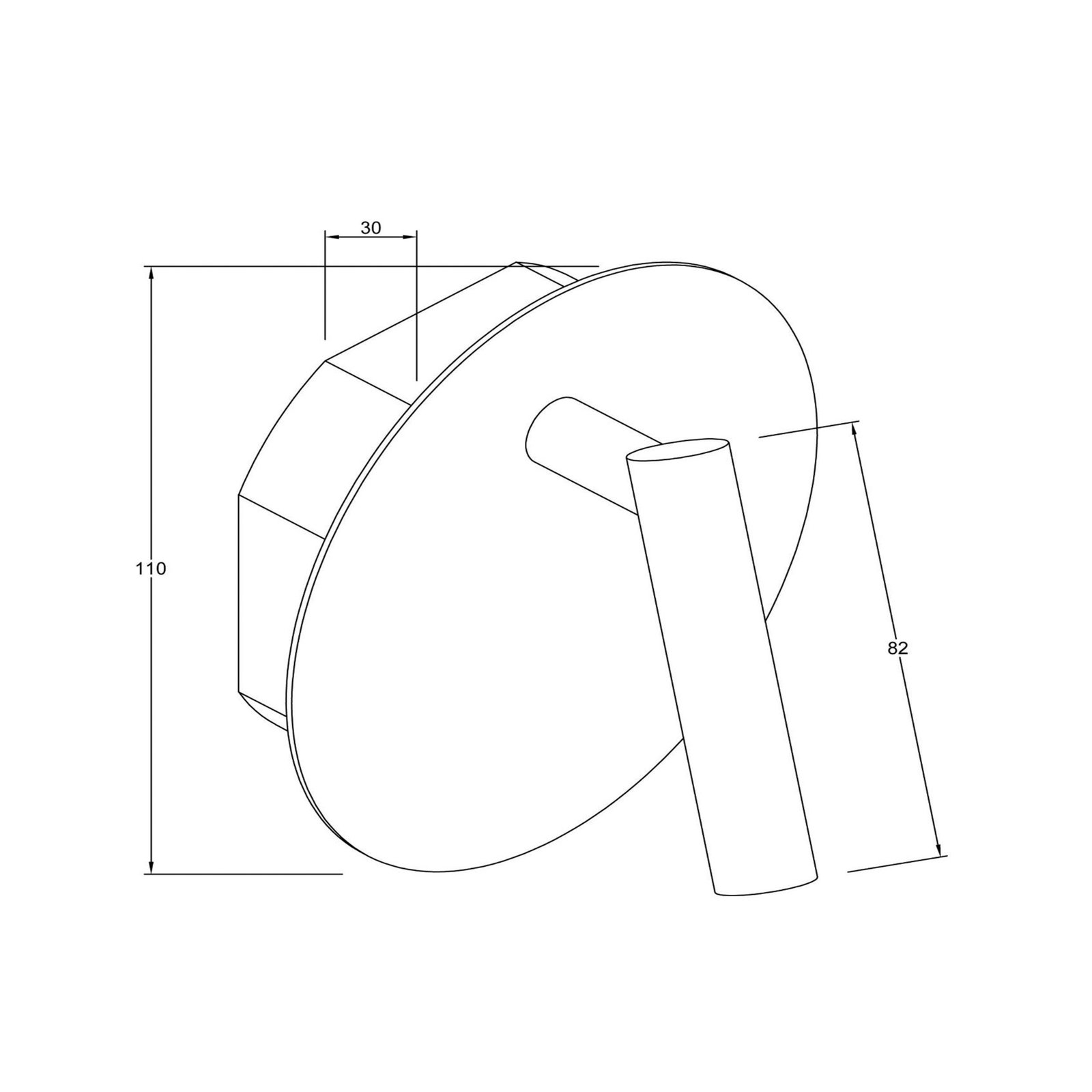 LED rechargeable wall spot Jolijn, white, Ø 10.2 cm, magnet