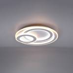 LED ceiling lamp Mita with remote control, CCT, round