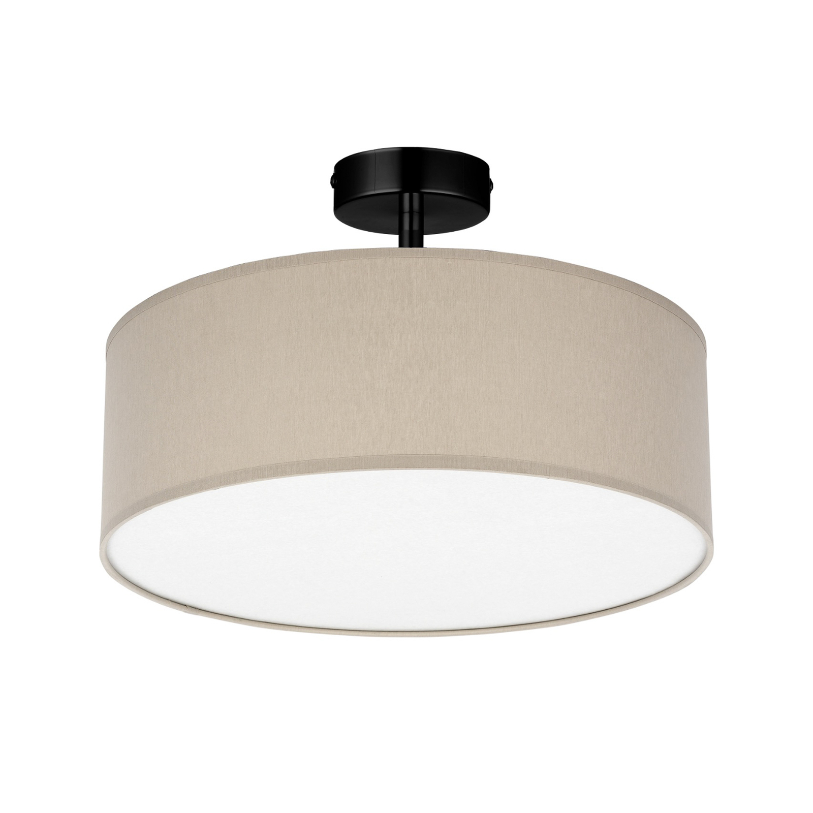 Rondo semi-flush ceiling light, cream Ø 45 cm