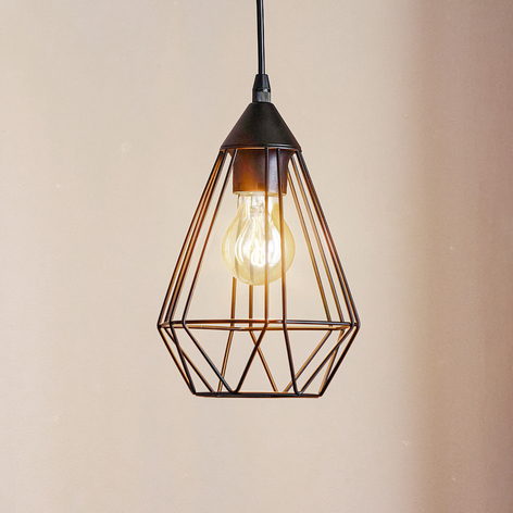 Suspension Tarbes à 1 lampe, 17,5 cm, noir