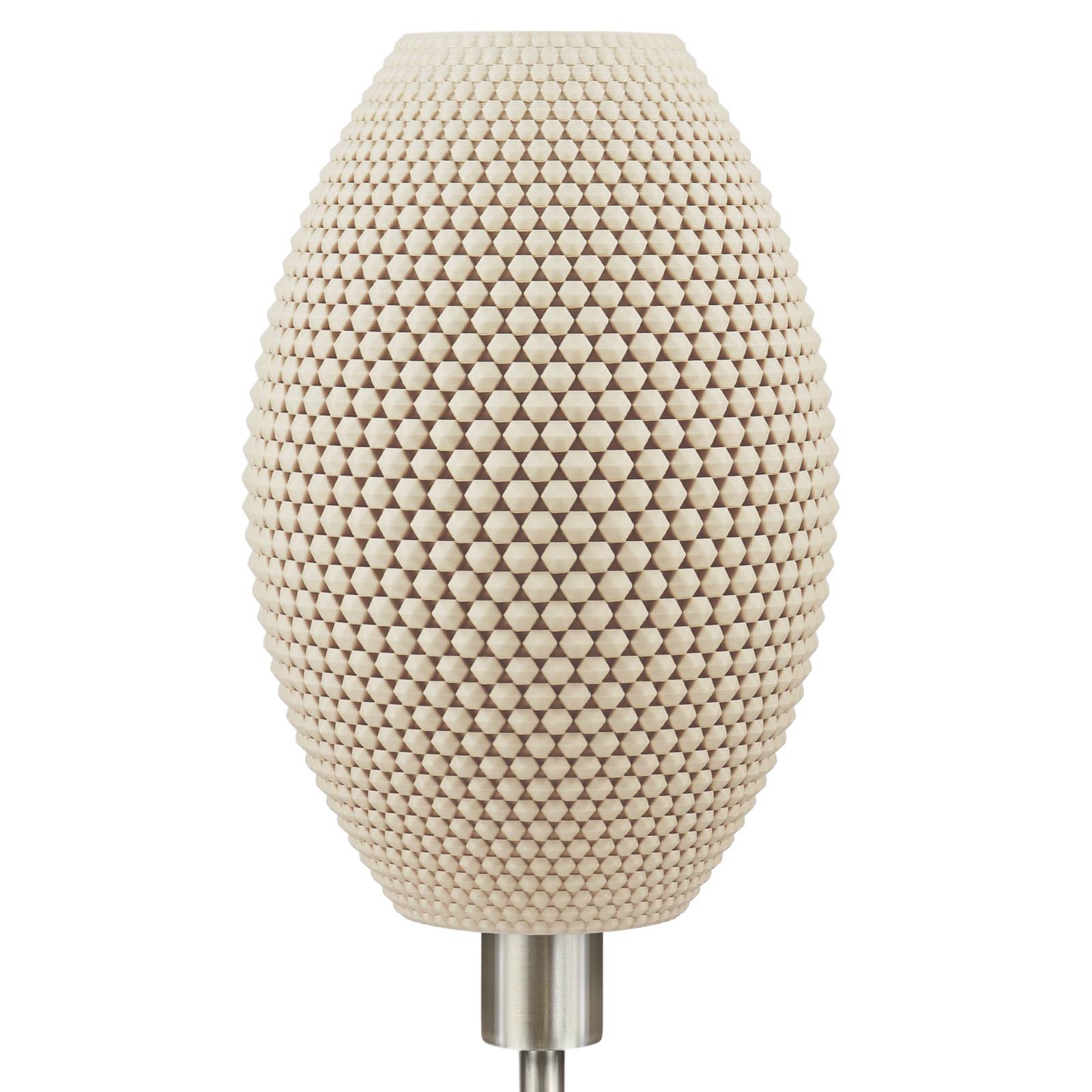 Lampa stojąca Diamant Olive z biomateriału, linen