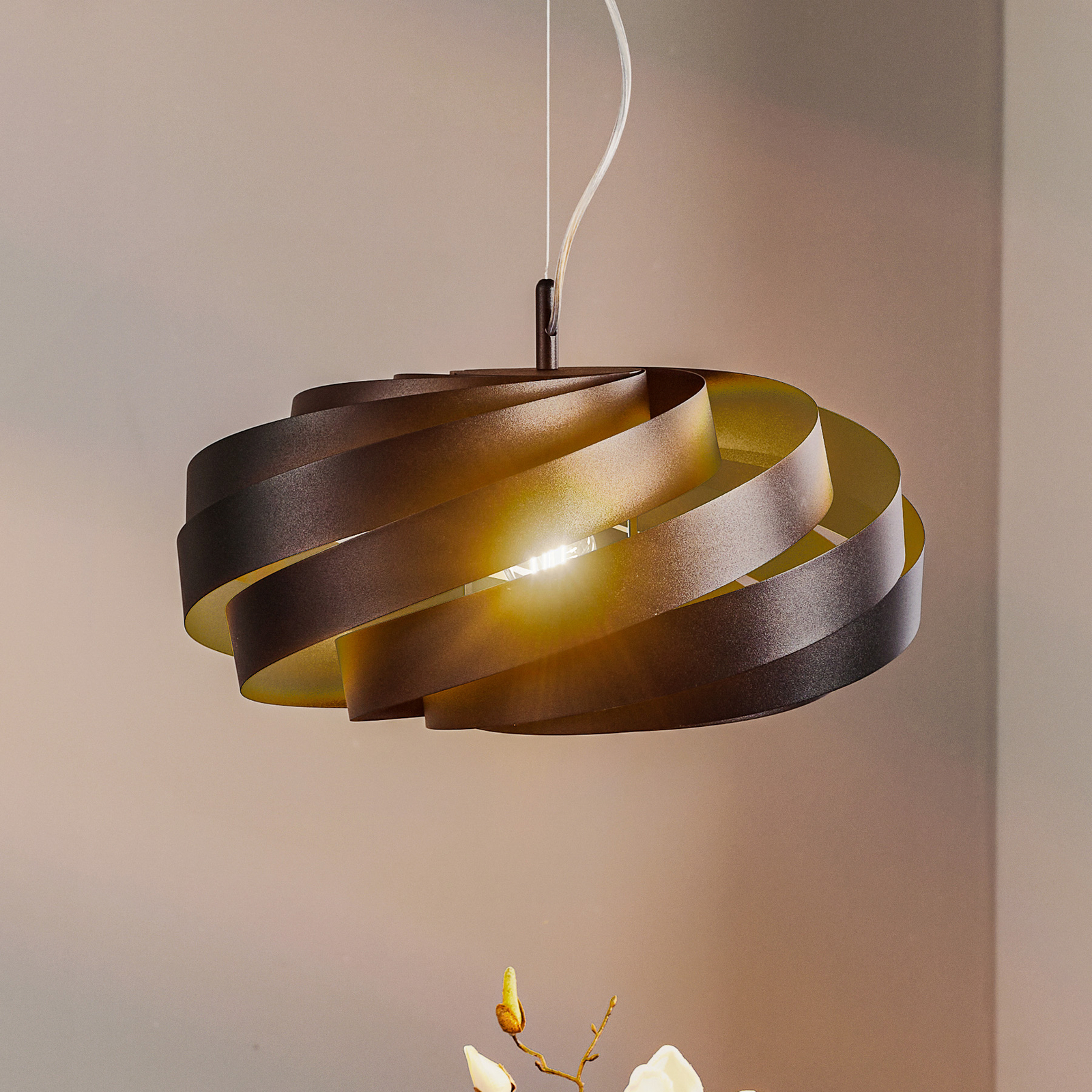 Lampada sospensione Vento, nero Ø 50 cm