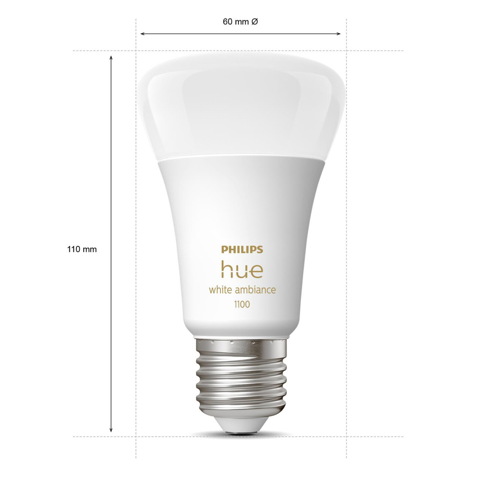 Philips Hue White Ambiance E27 8W LED-pære, 2er
