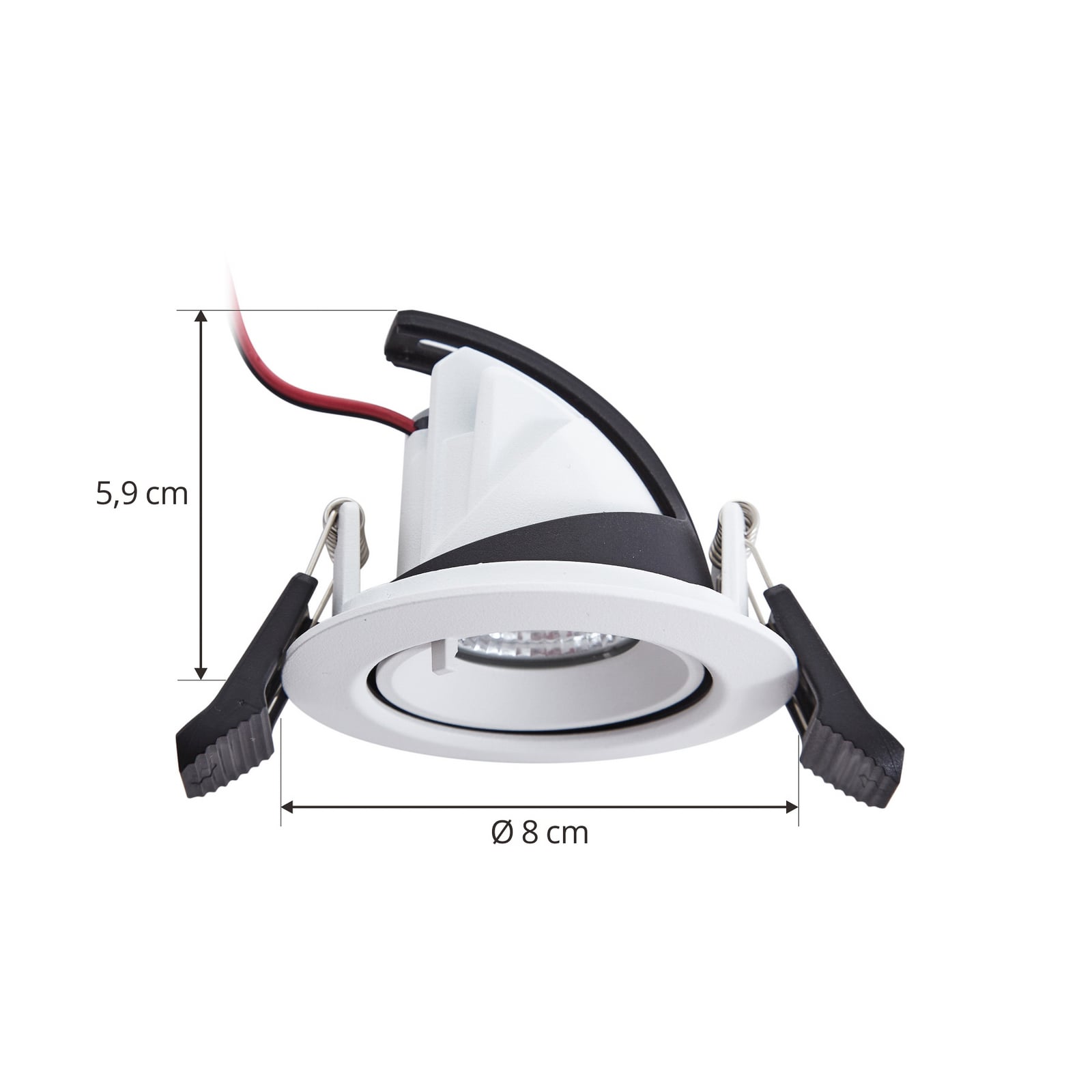 Arcchio Harcos LED downlight, branco, Ø 8 cm, 4.000K