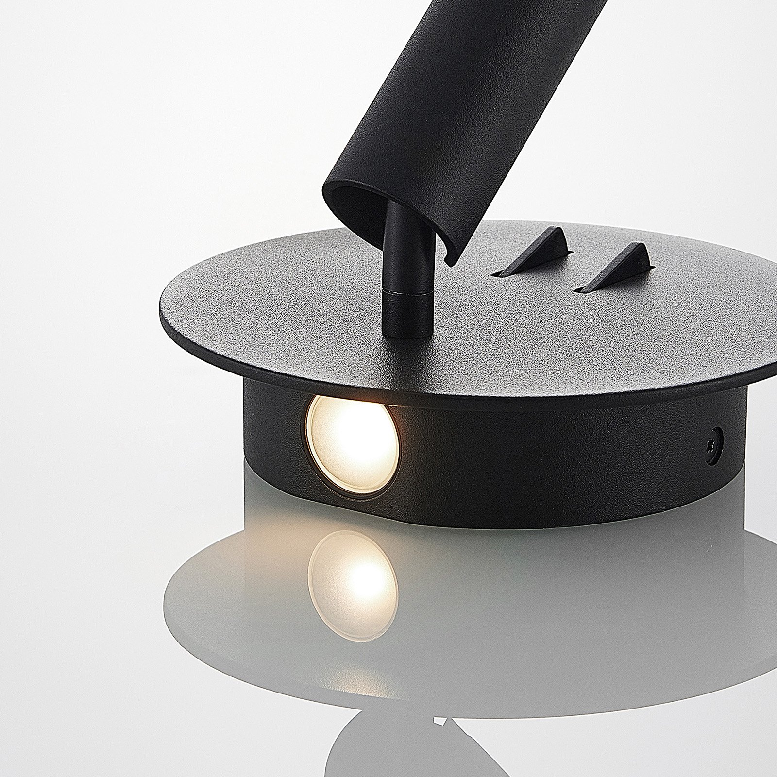 Magya LED 2 RoundCandeeiro de Parede Black - Lucande