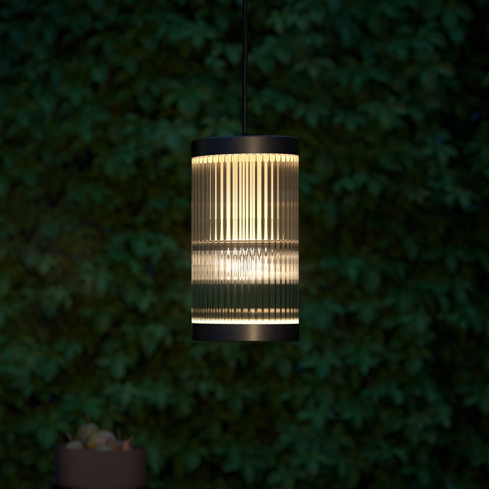 Coupar outdoor hanging light, Ø 13 cm, black